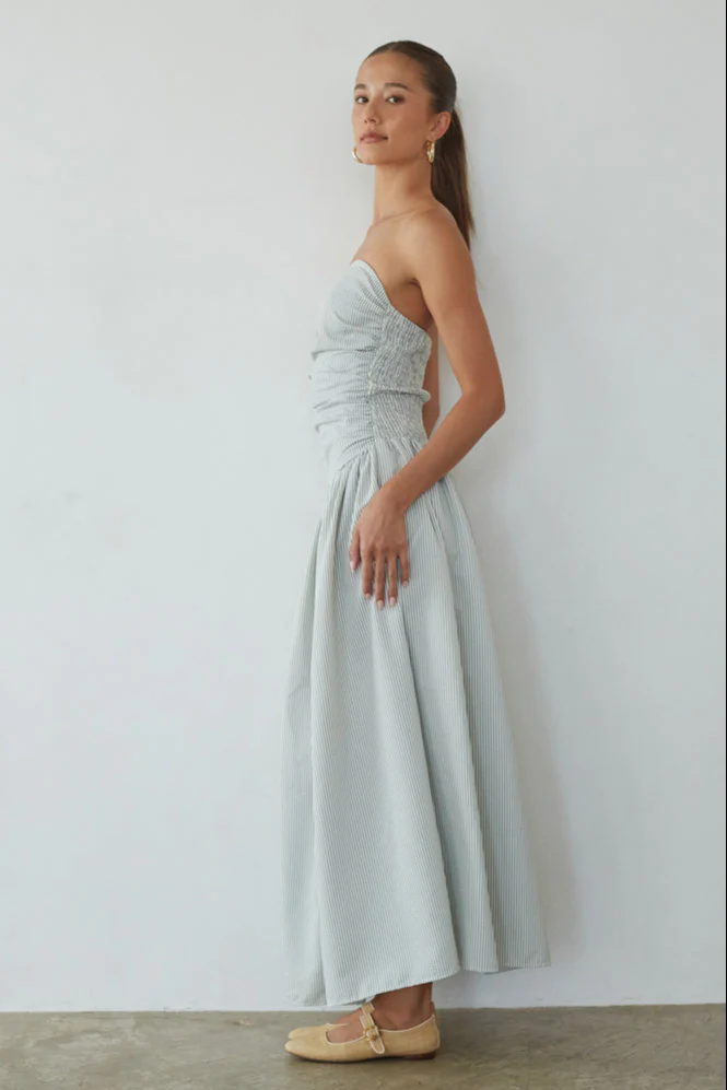 Elara Striped Maxi Dress