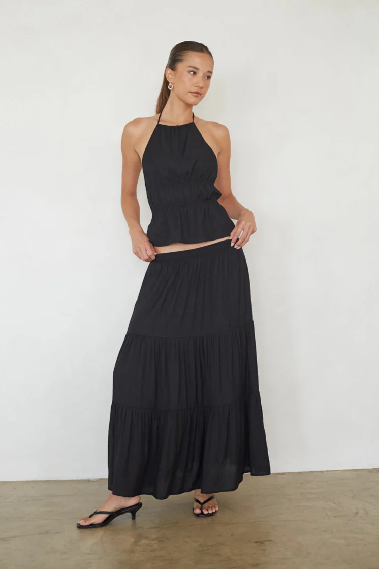 Hope Ruched Open Back Top