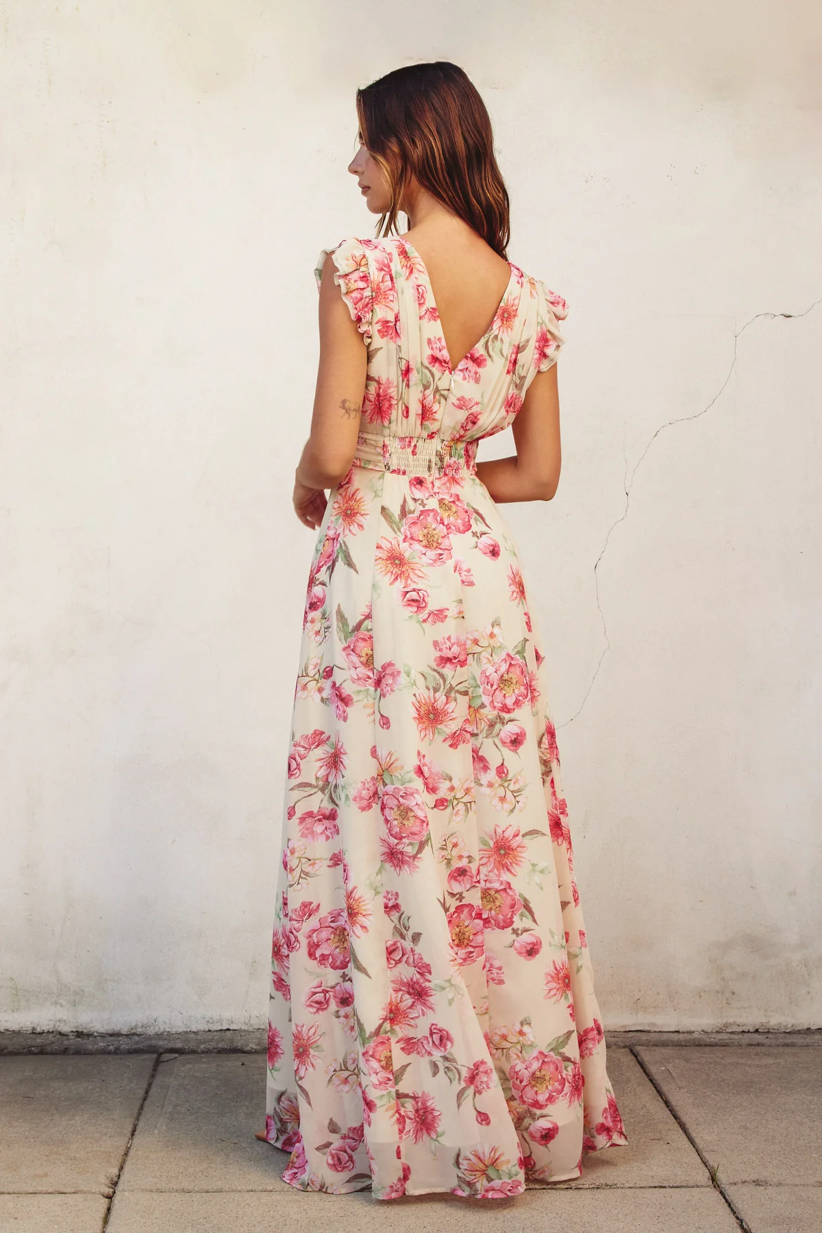 Ginny Floral Chiffon Maxi Dress
