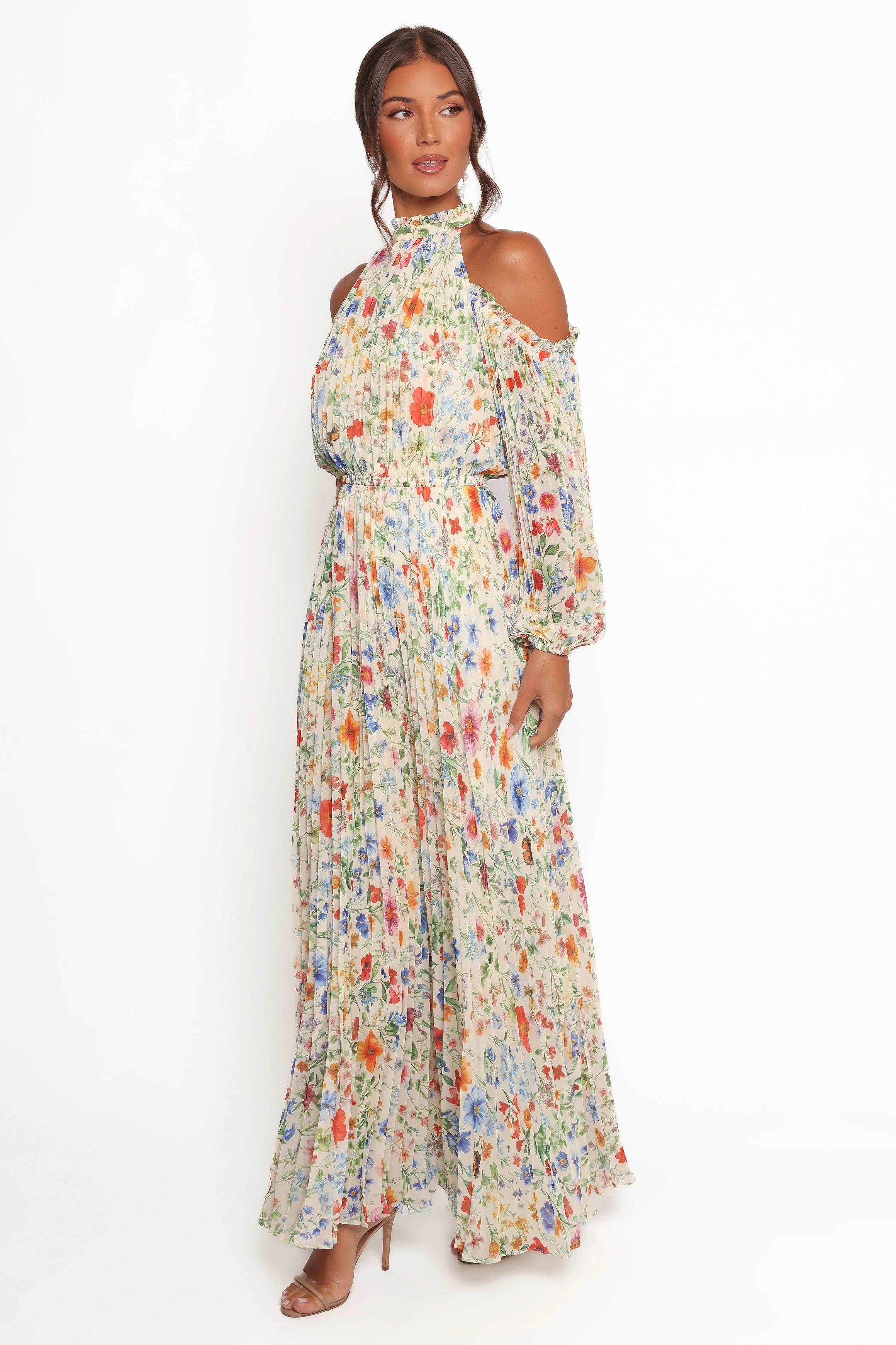 Hilary Pleated Maxi Dress - Garden Floral