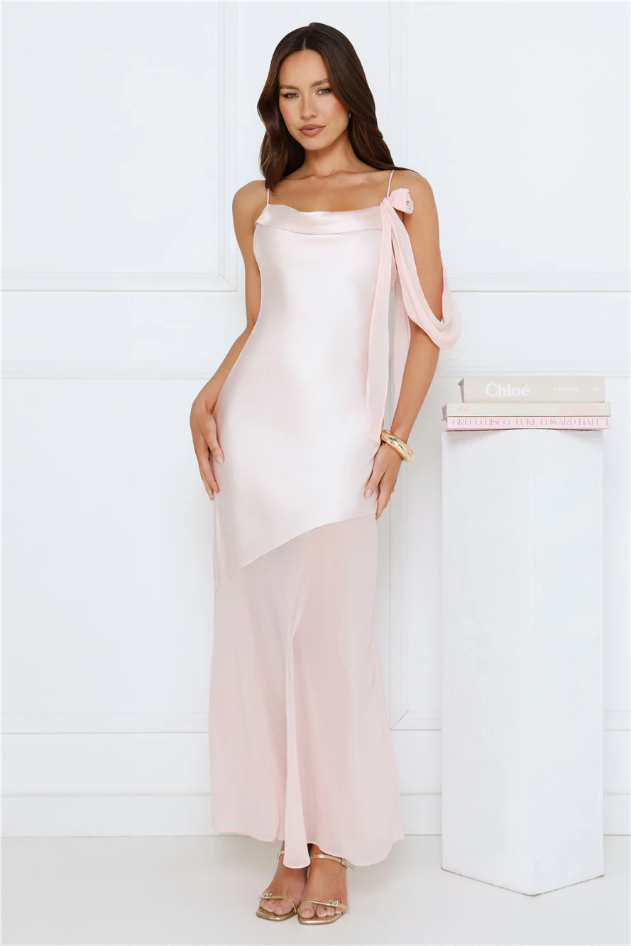 Proposal Satin Maxi Dress Pink