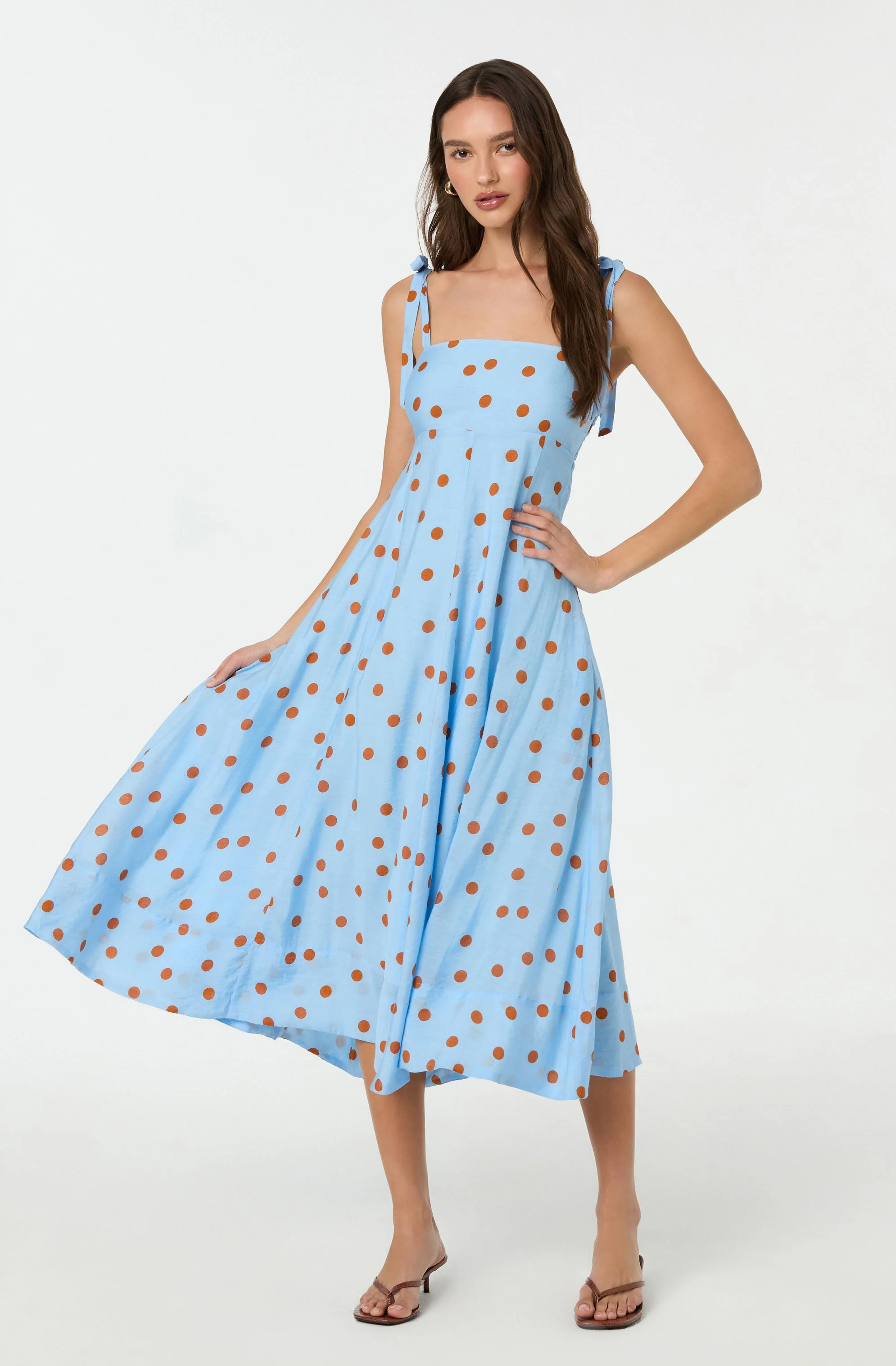 Lilliana Polka Dot Midi Dress