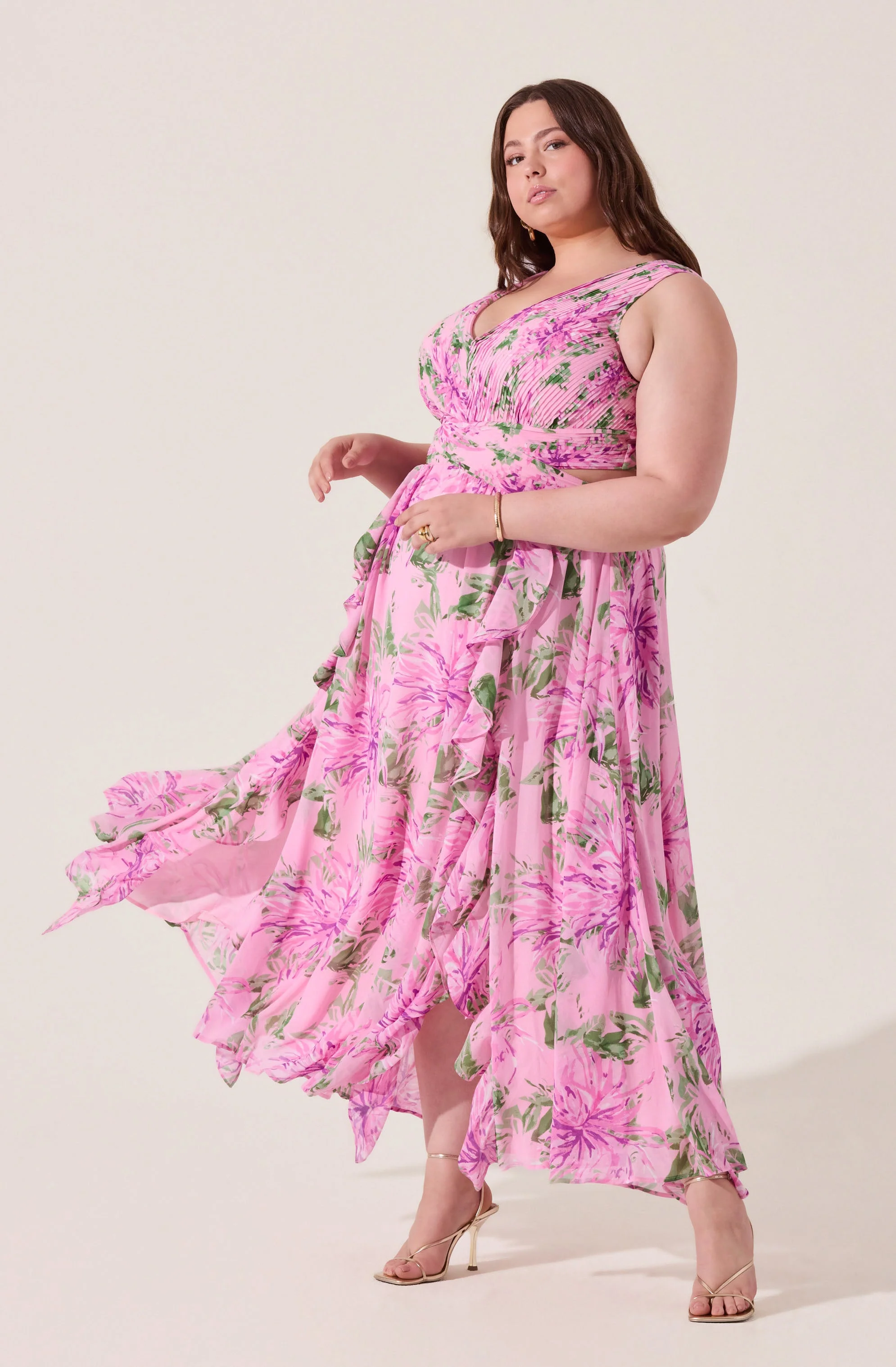 Noya Floral Cutout Maxi Dress