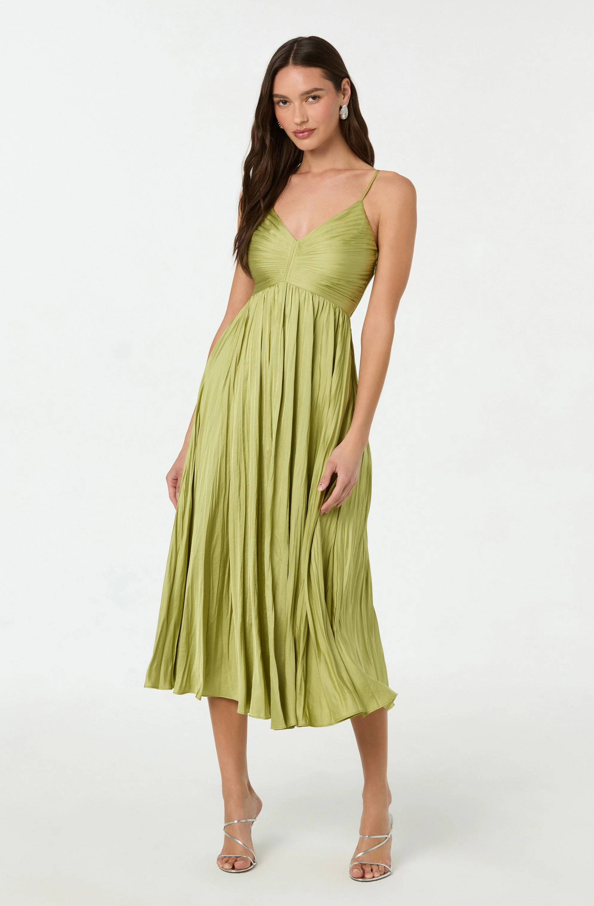 Maeve Pleated Midi Dress