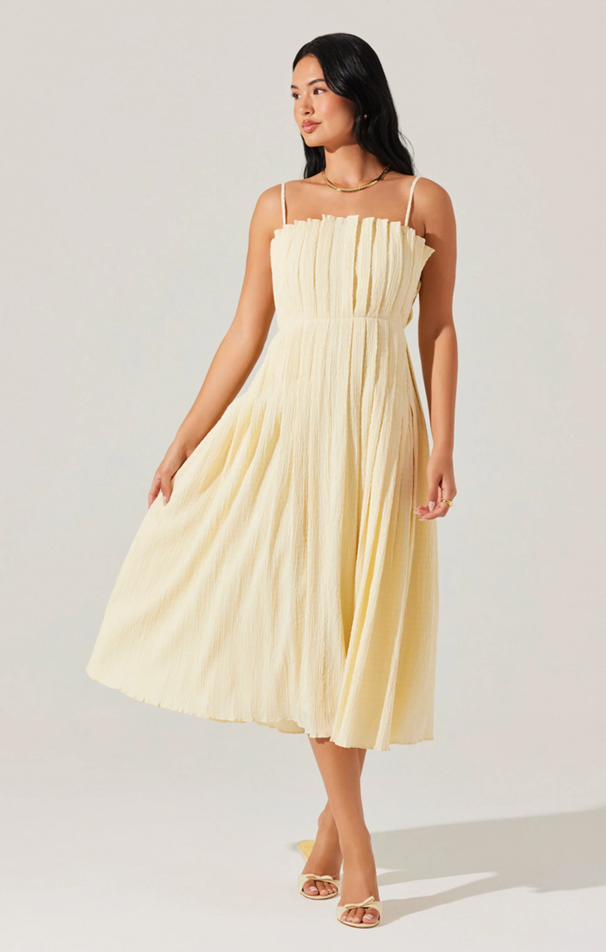 Sunny Pleated Midi Dress