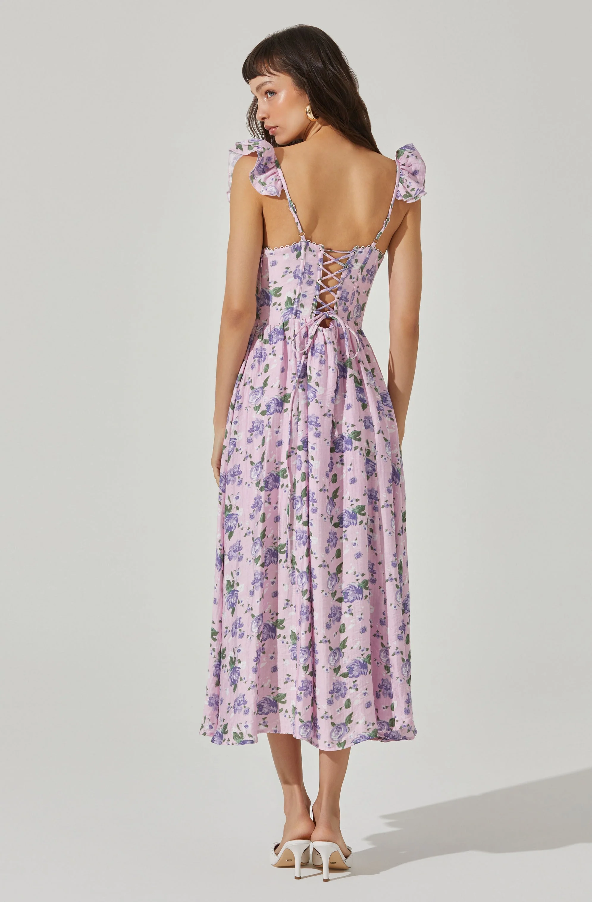 Wedelia Floral Bustier Midi Dress