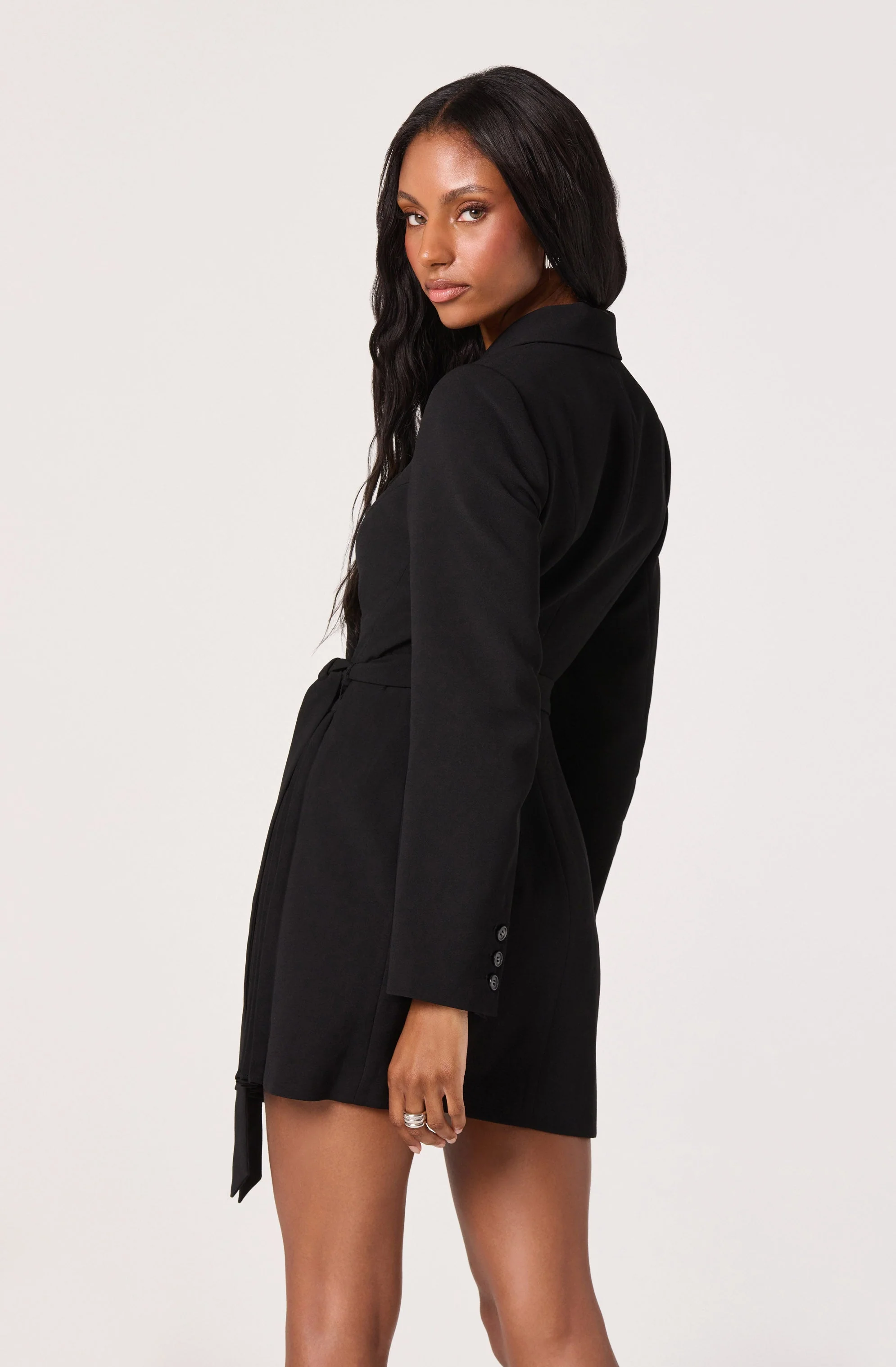 Kesari Pleated Blazer Wrap Dress
