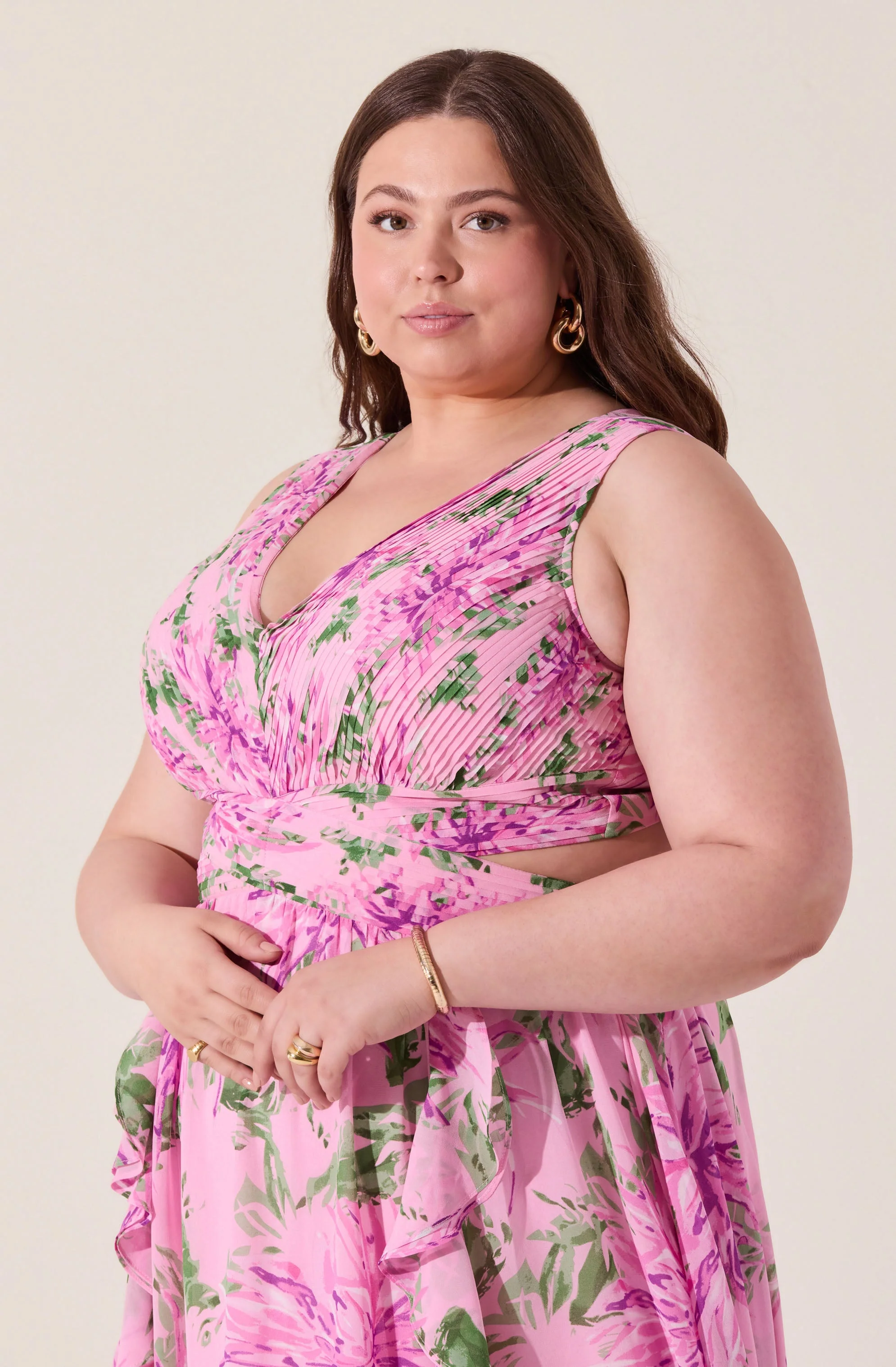 Noya Floral Cutout Maxi Dress