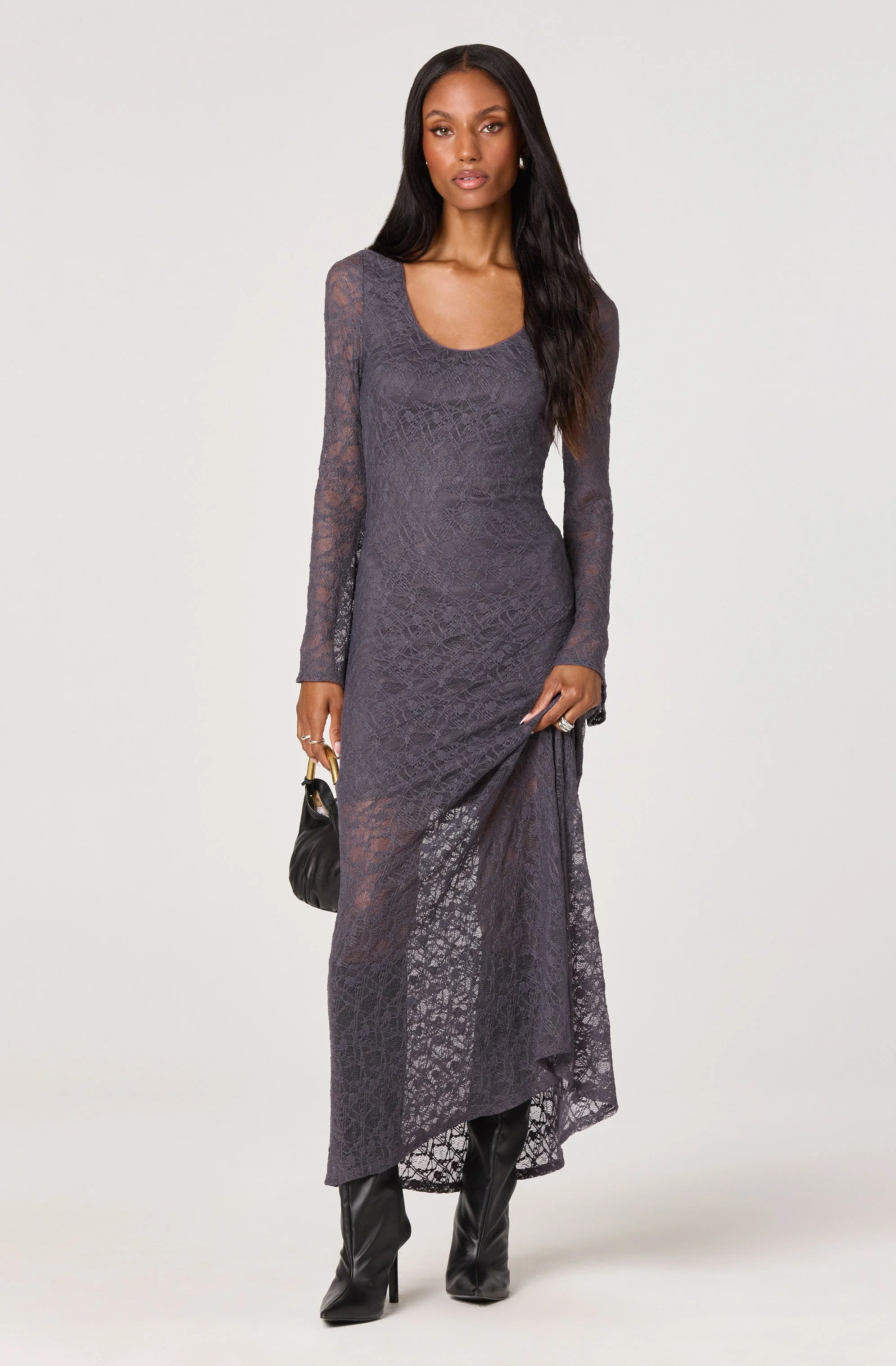 Long Sleeve Lace Maxi Dress