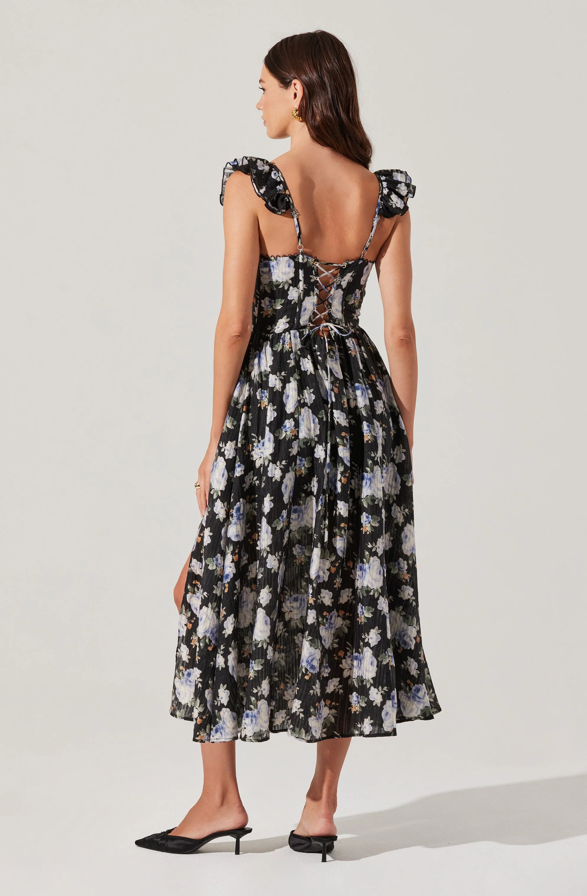 Wedelia Floral Bustier Midi Dress