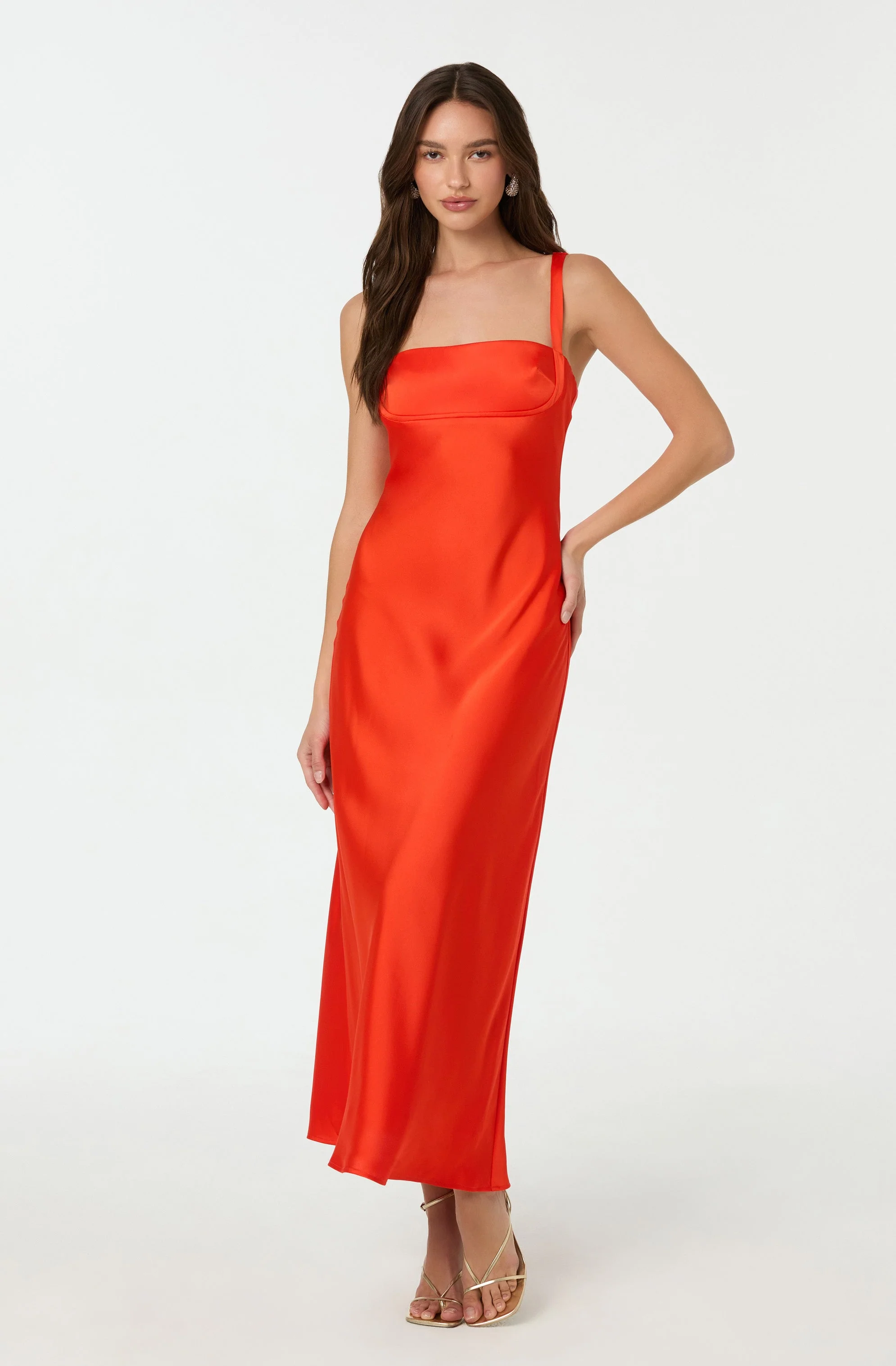 Stacie Satin Maxi Dress