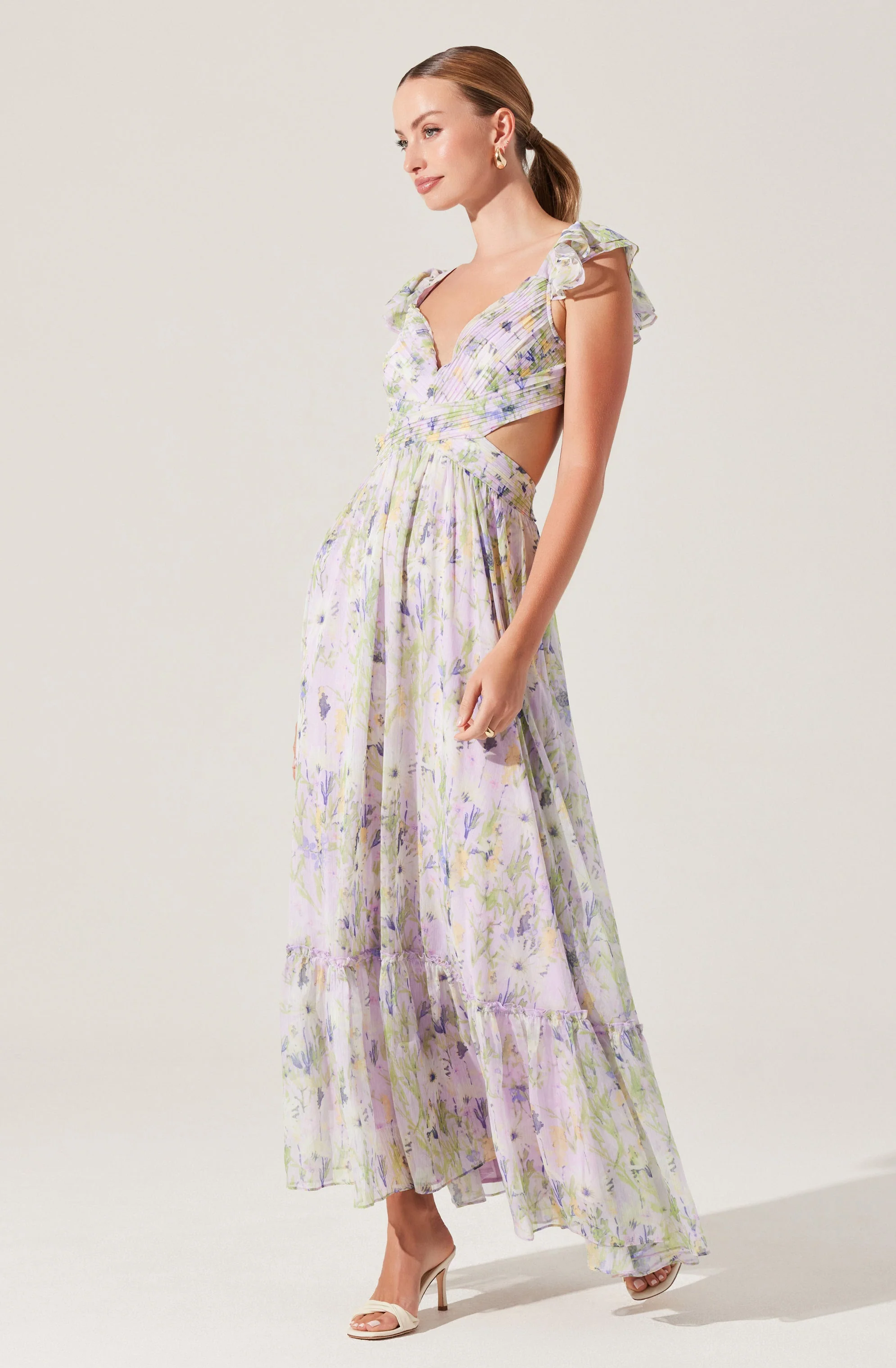 Primrose Floral Strappy Back Maxi Dress