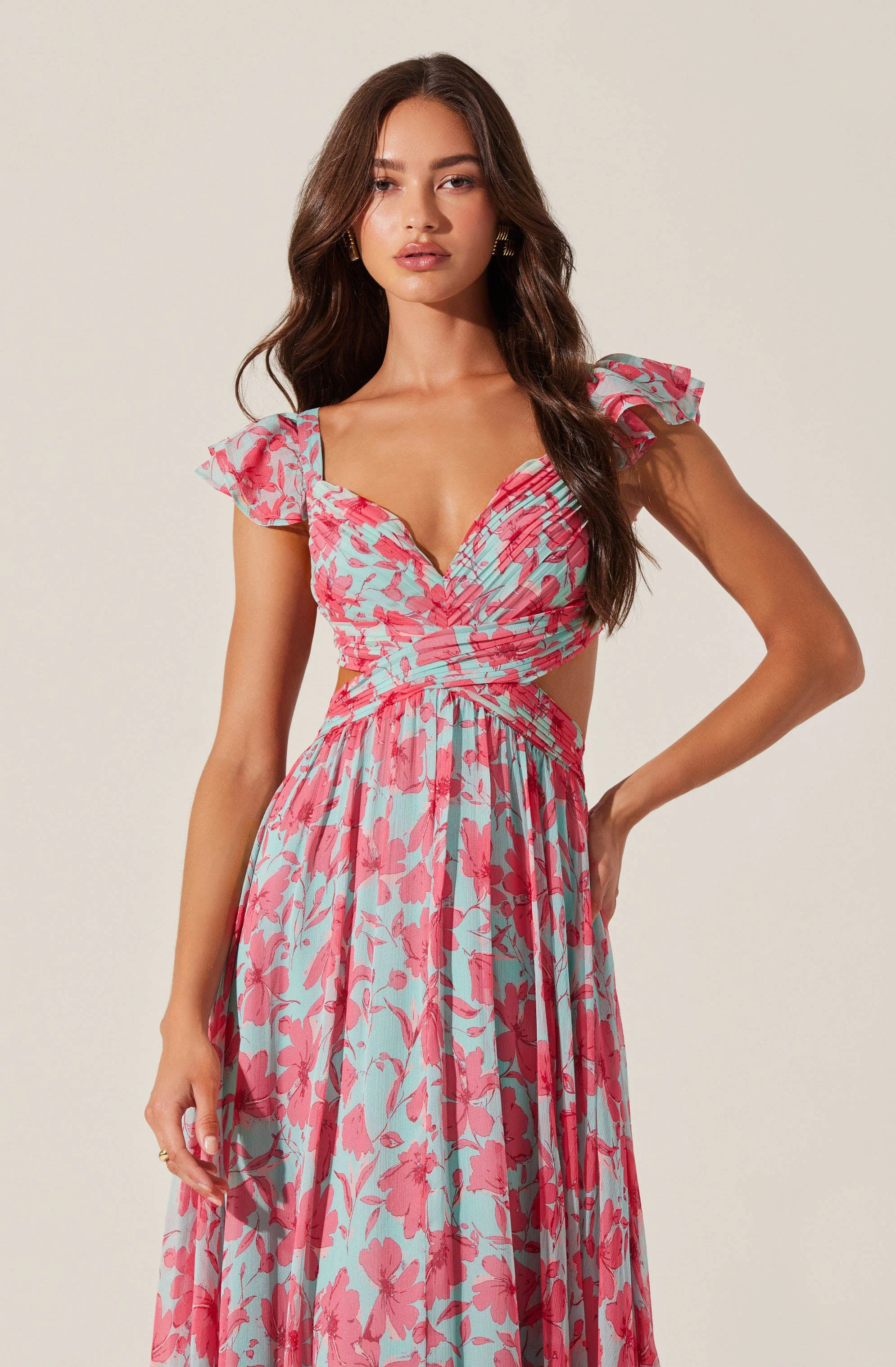 Primrose Floral Strappy Back Maxi Dress