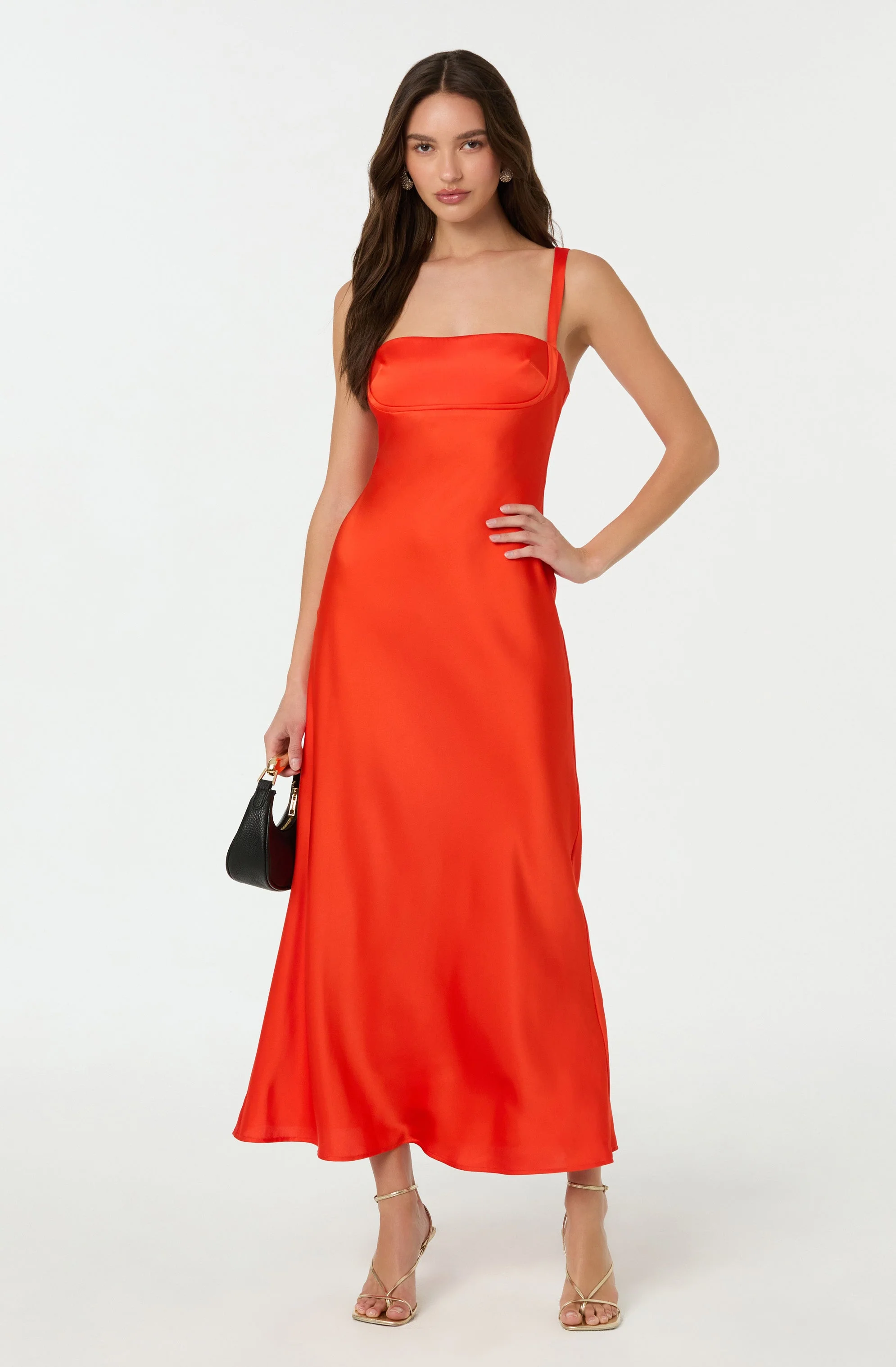 Stacie Satin Maxi Dress