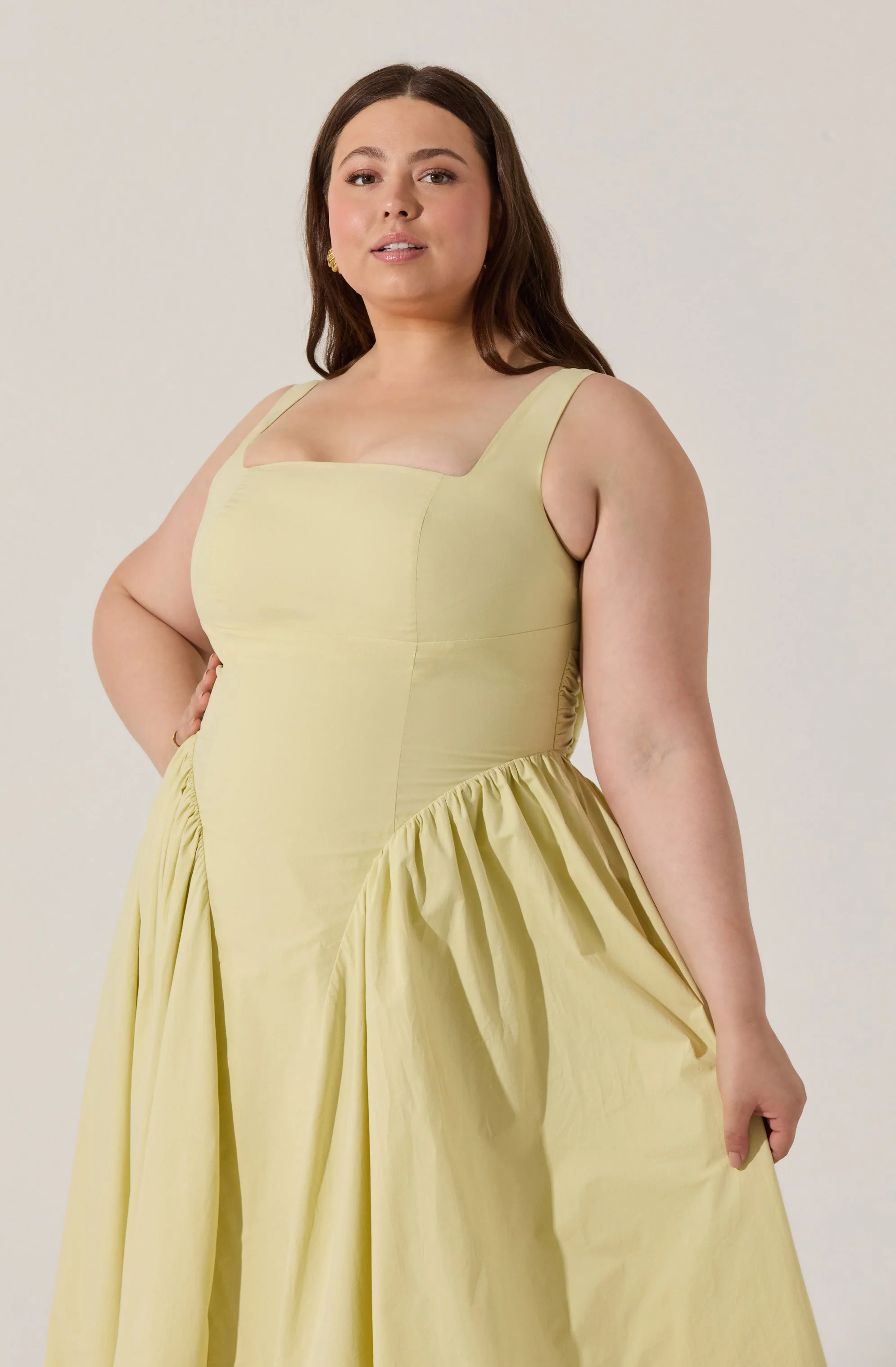 Vinya Poplin Drop Waist Dress