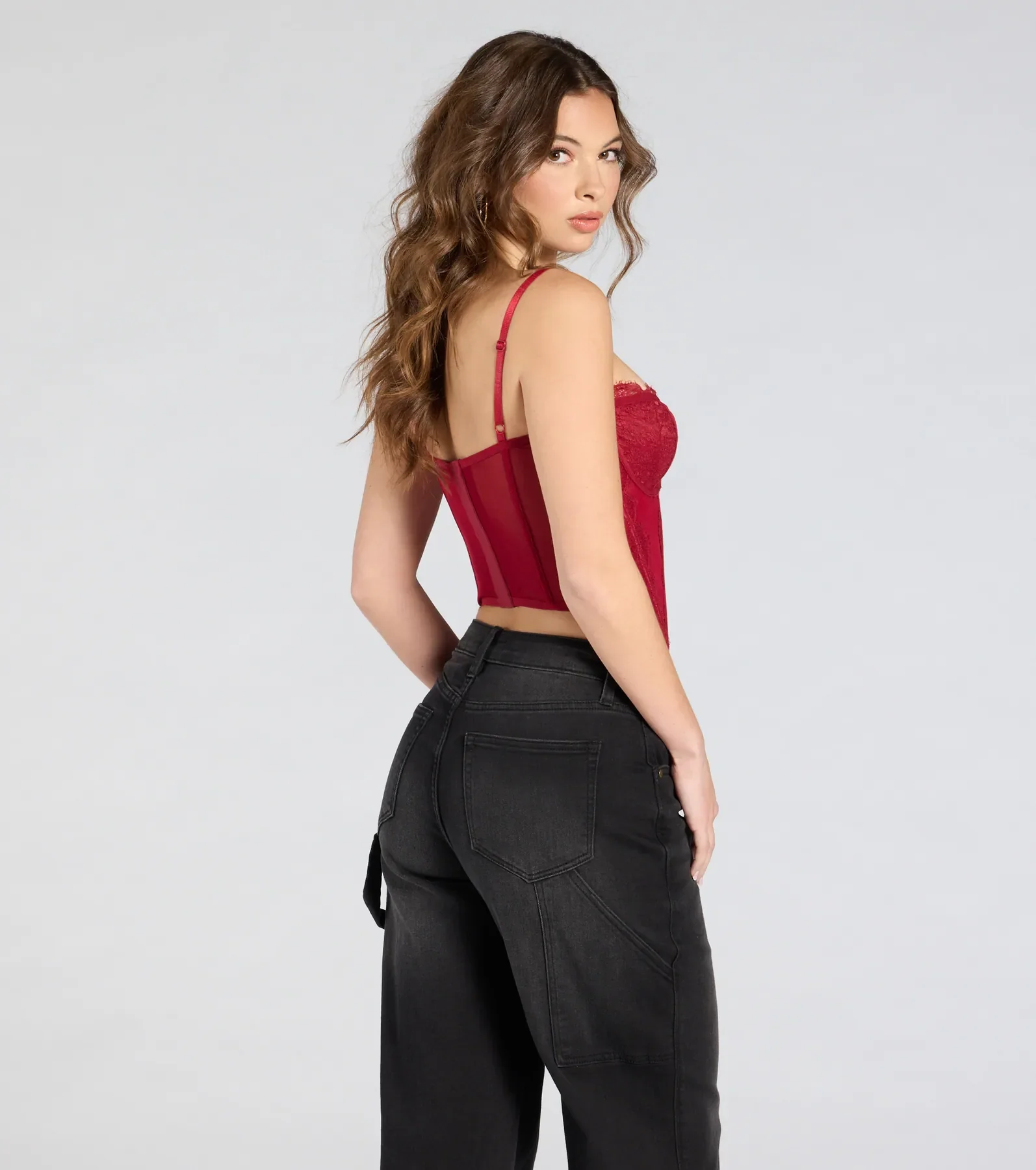 Total Bombshell Lace Corset Top