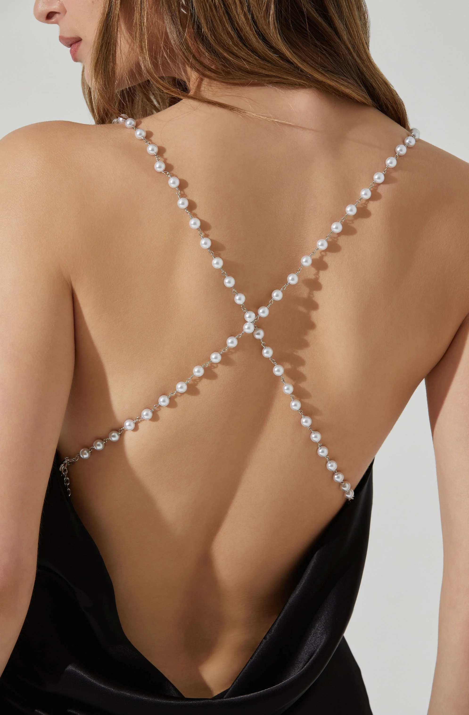 Maxime Pearl Straps Maxi Dress