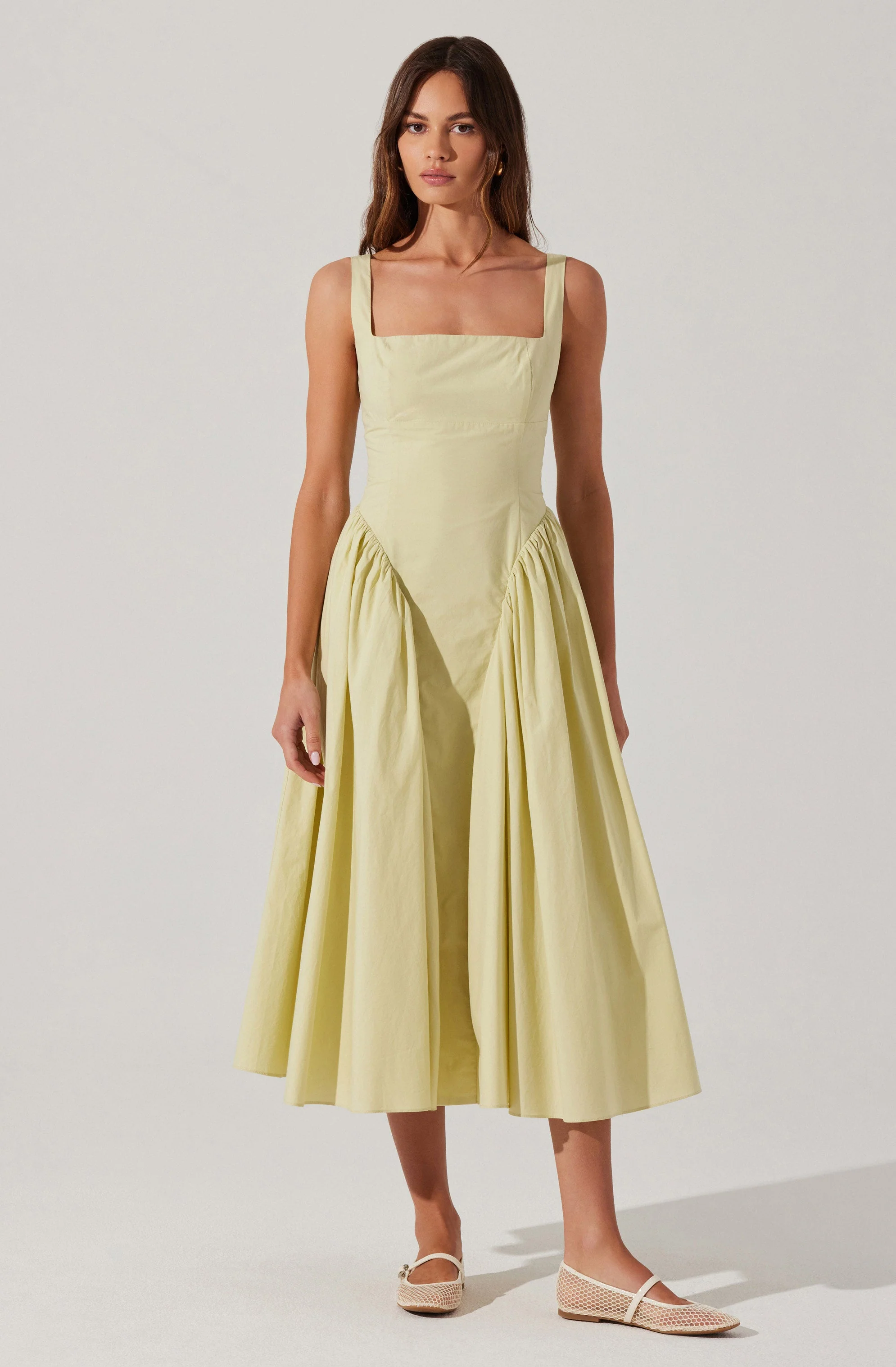 Vinya Poplin Drop Waist Dress