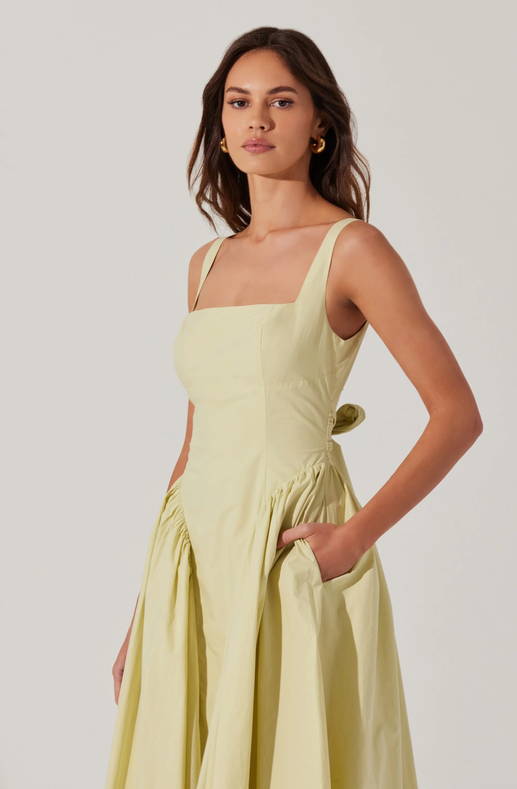 Vinya Poplin Drop Waist Dress