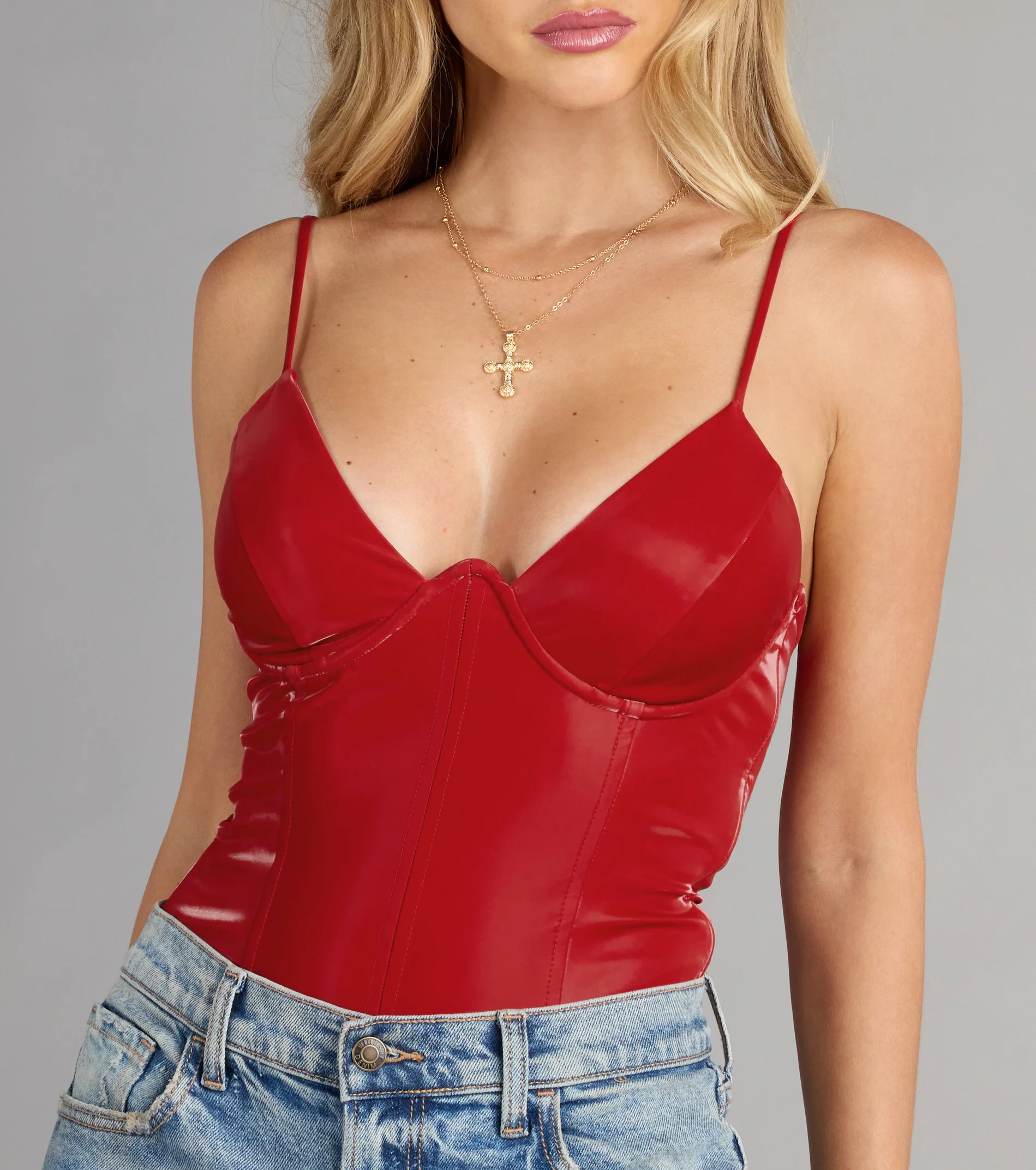 Dangerously Hot Faux Leather Bodysuit