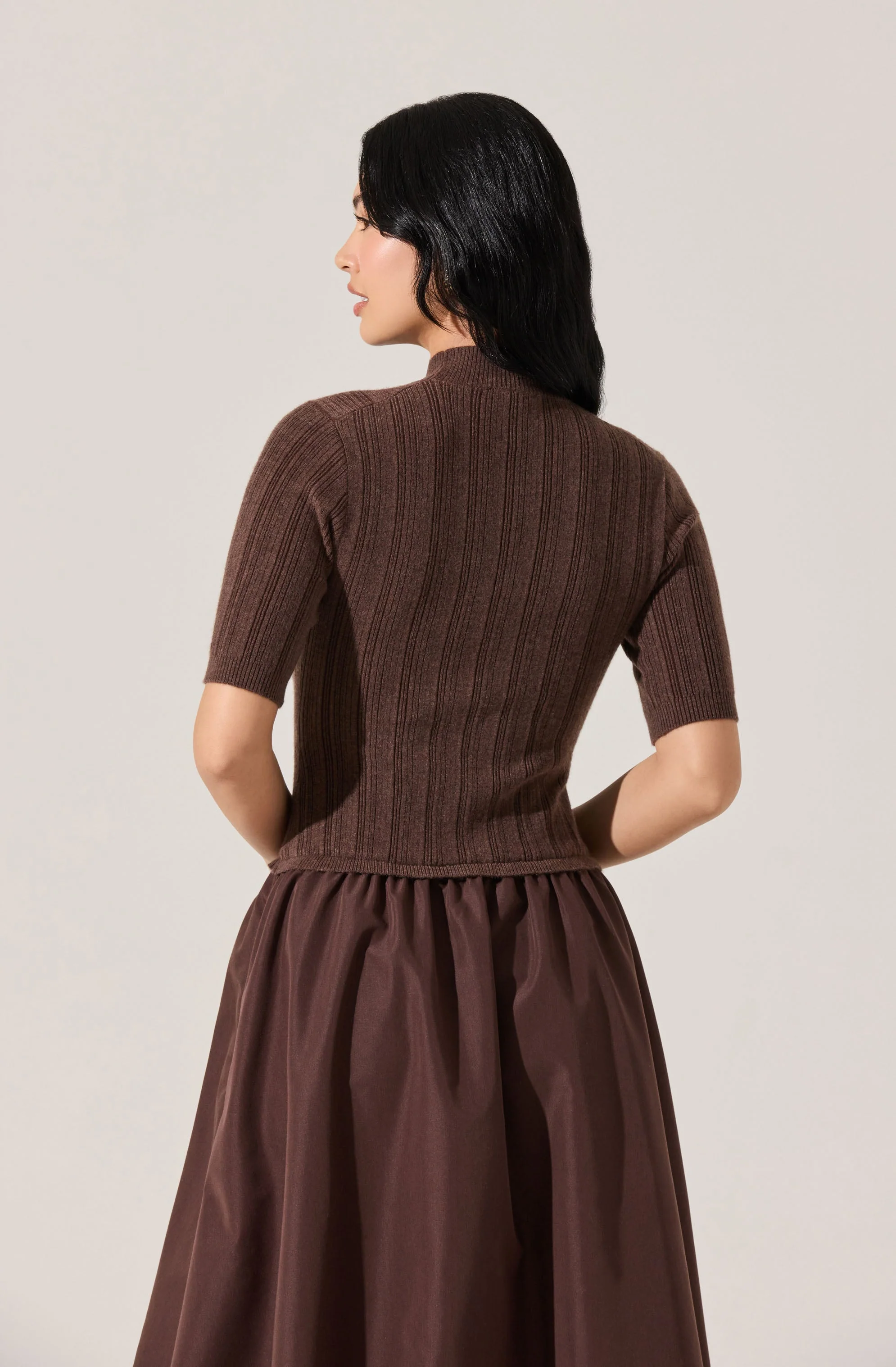 Caerlion Contrast Knit Midi Dress