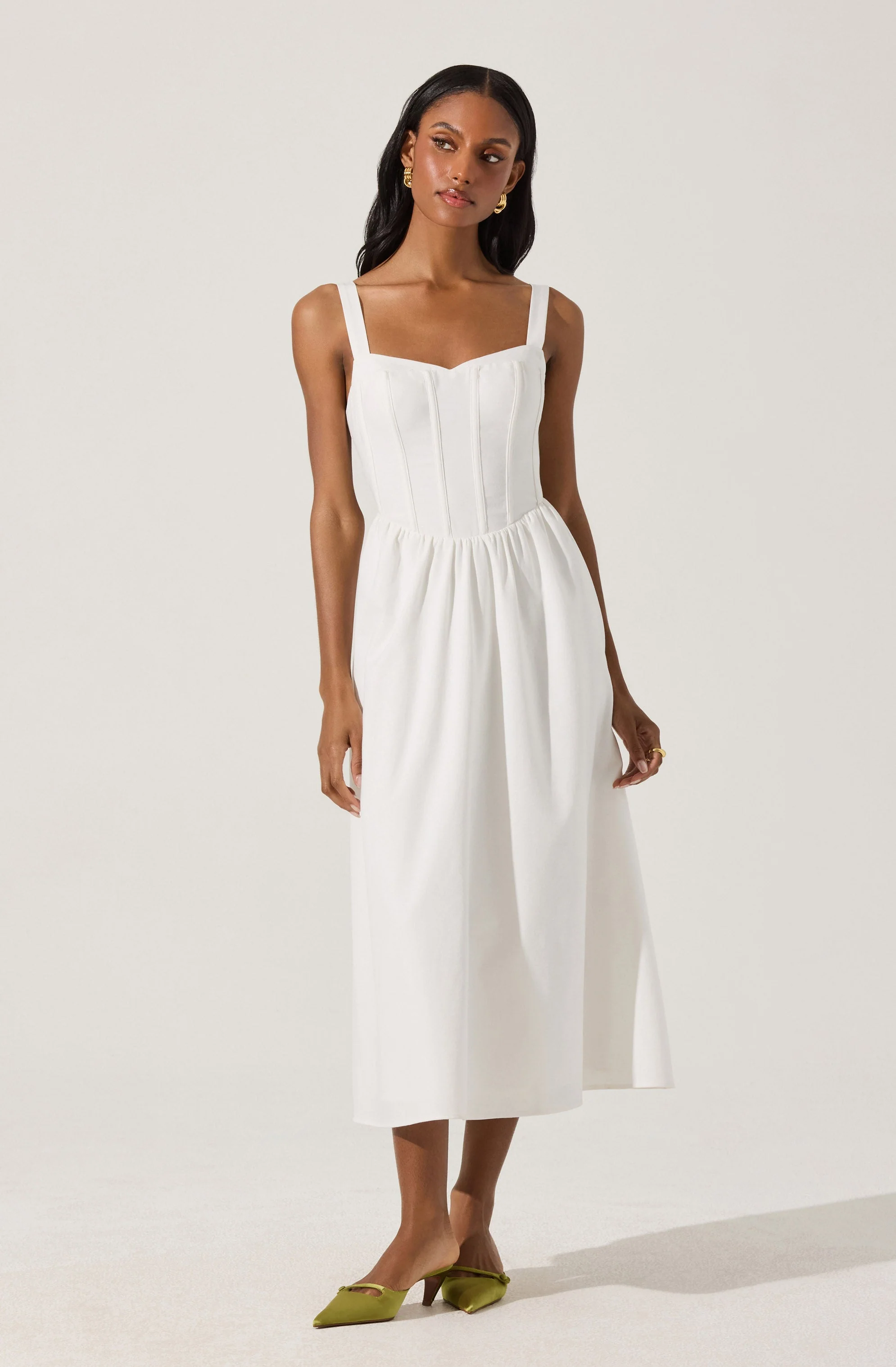 Sweetheart Corset Linen Dress