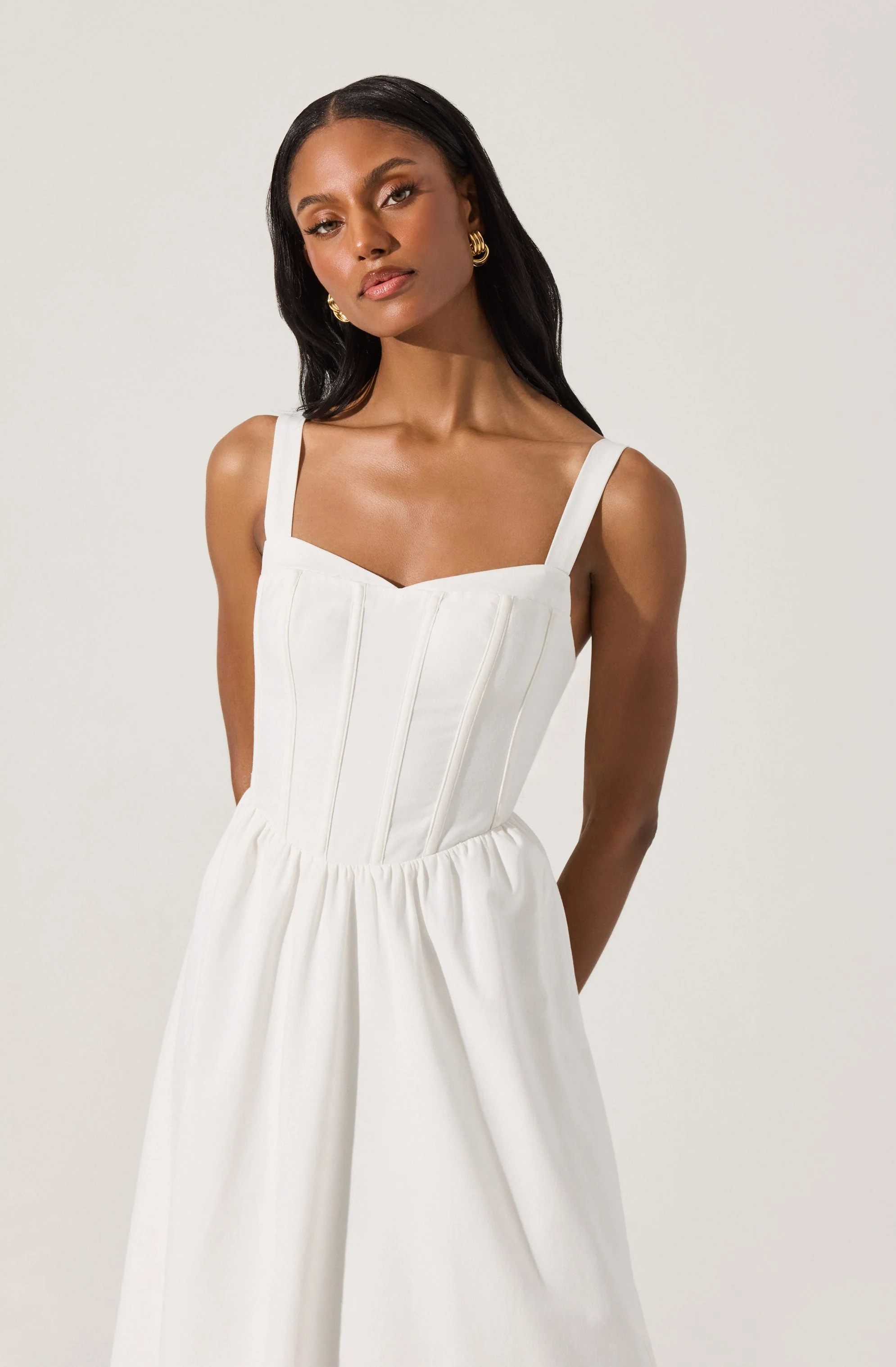 Sweetheart Corset Linen Dress