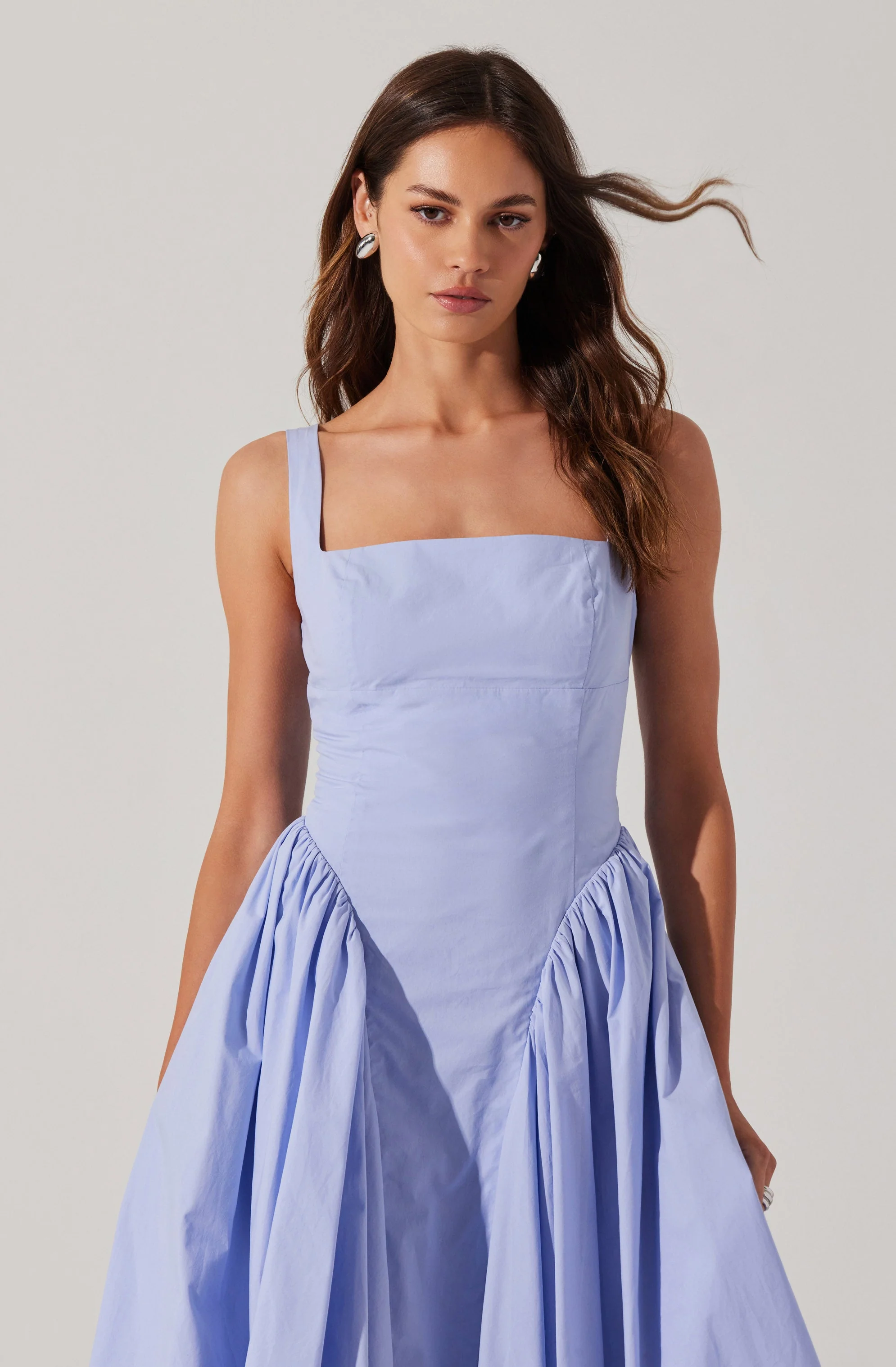 Vinya Poplin Drop Waist Dress