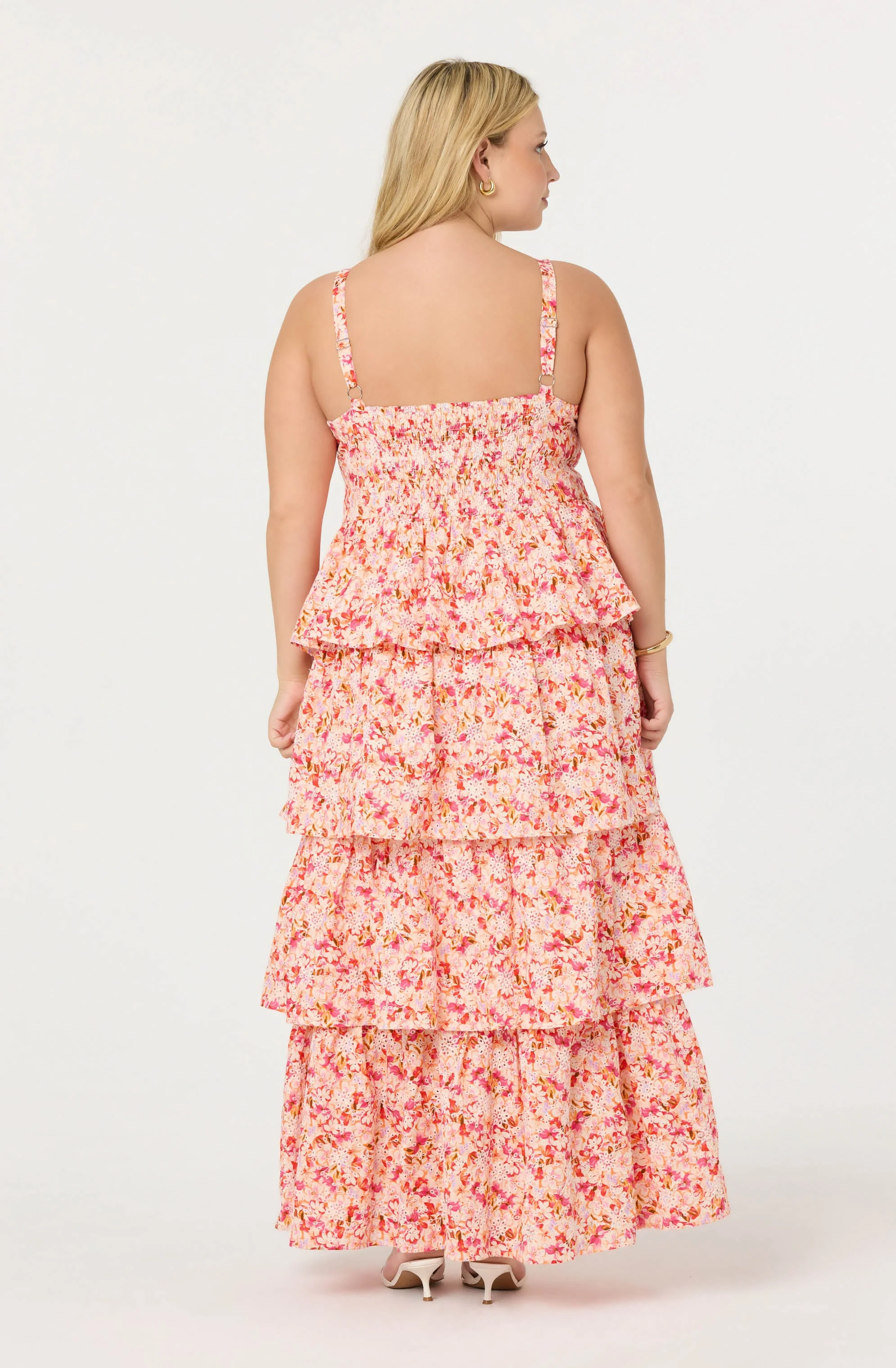 Midsummer Eyelet Tiered Maxi Dress