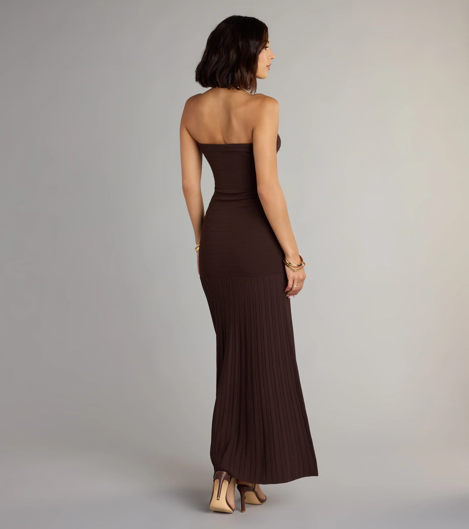All Eyes On You Strapless Maxi Dress