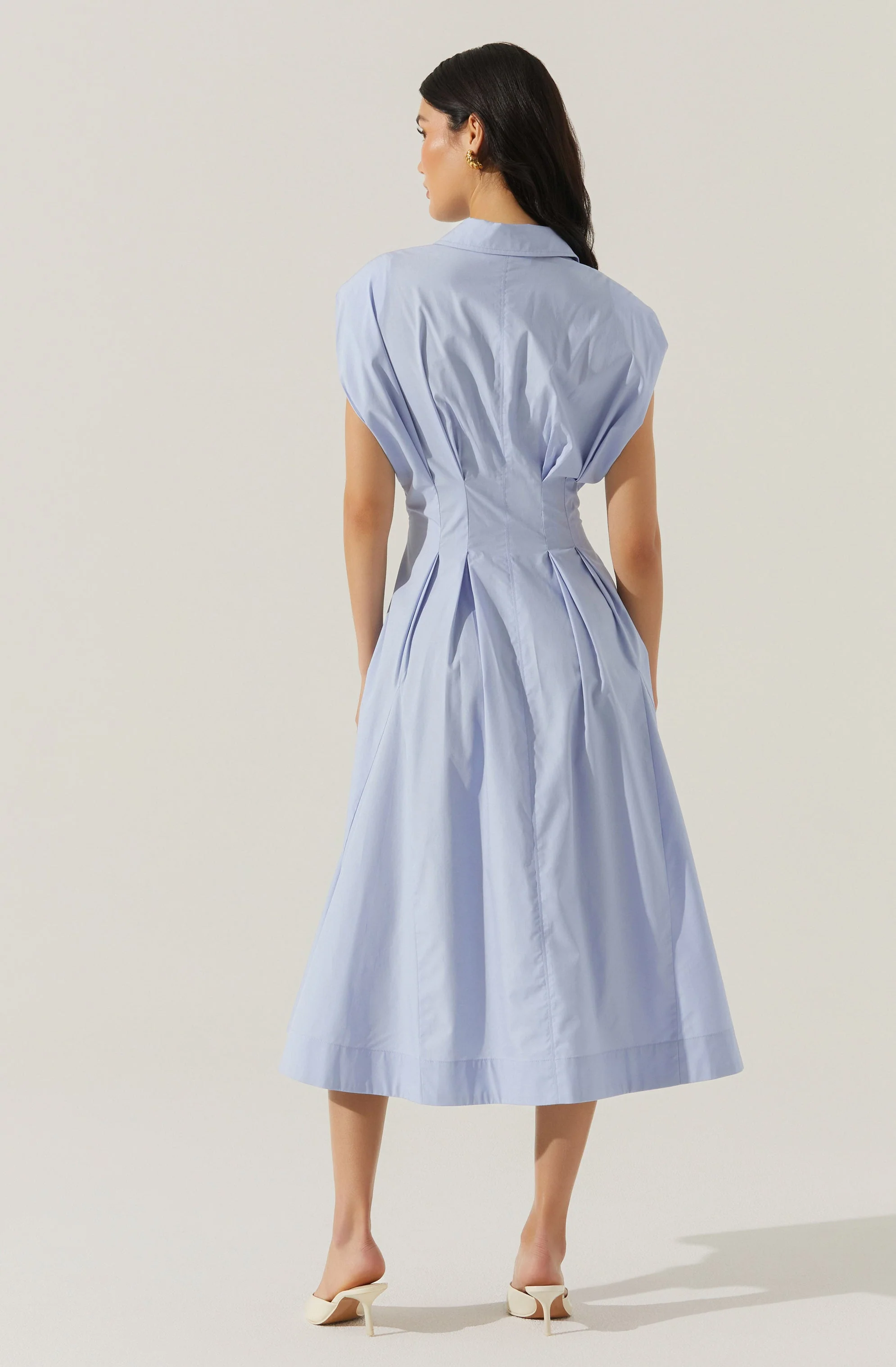 Beckett Tapered Waist Pleated Dress