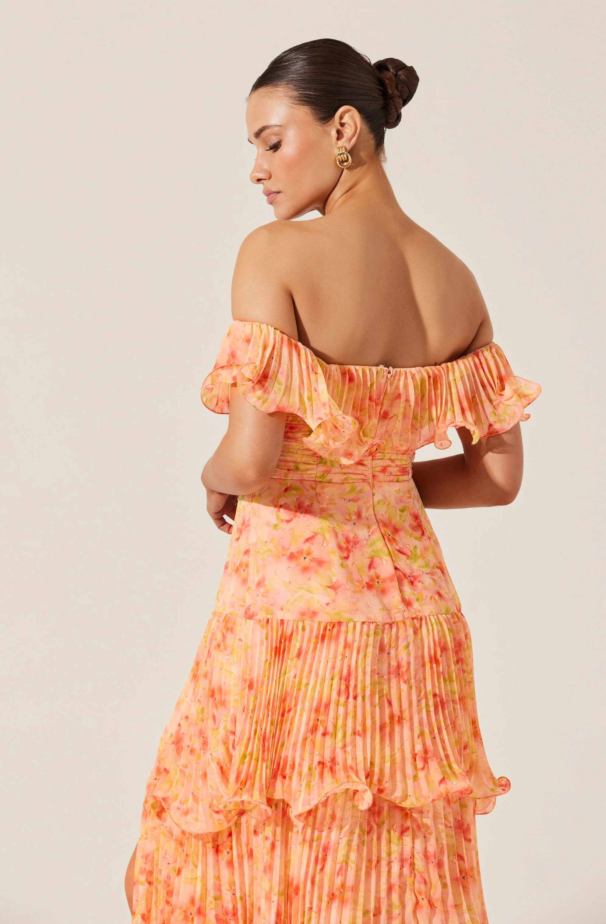 Wilder Pleated Tiered Maxi Dress