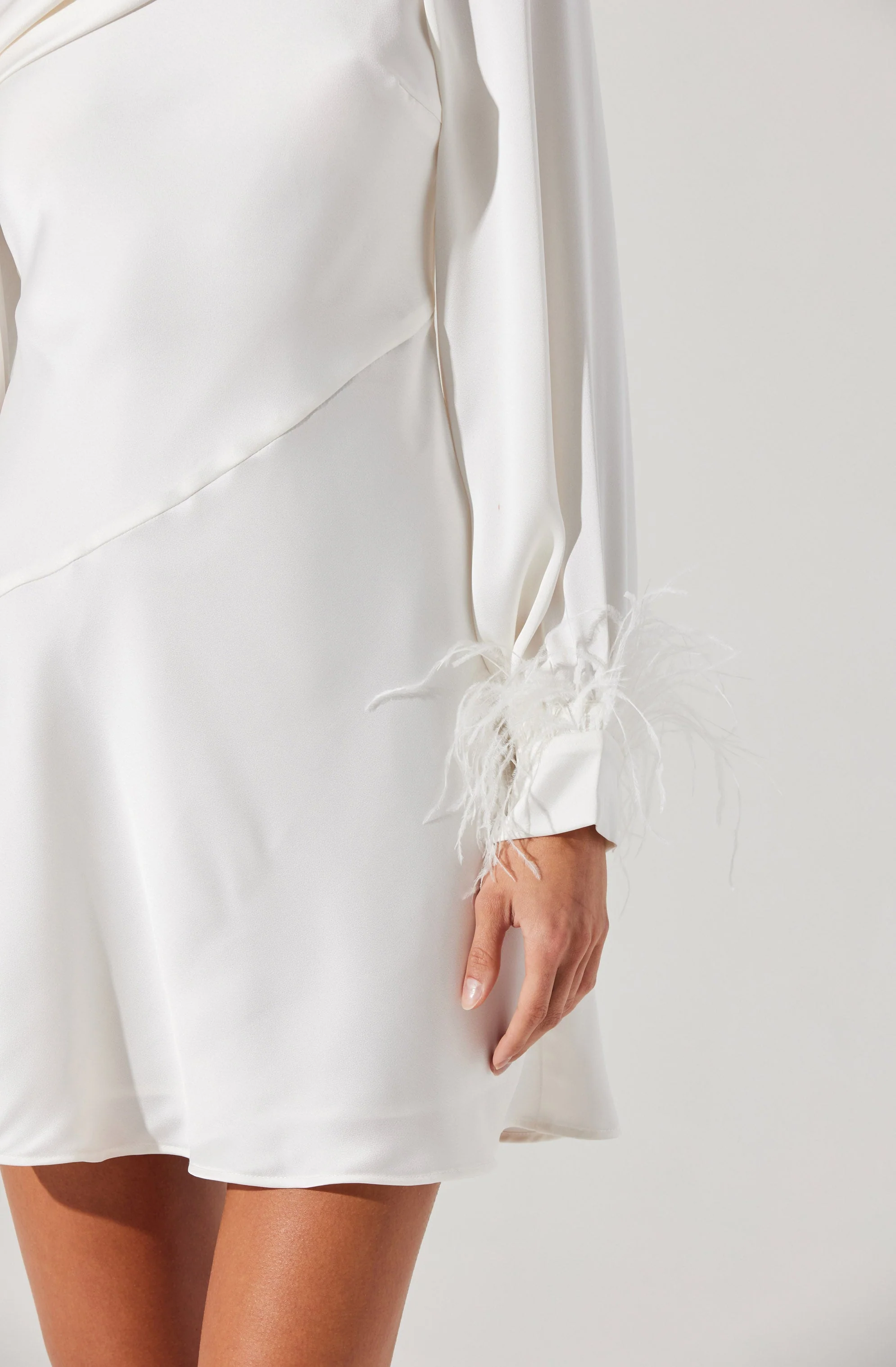 Augusta Feather Trim Mini Dress