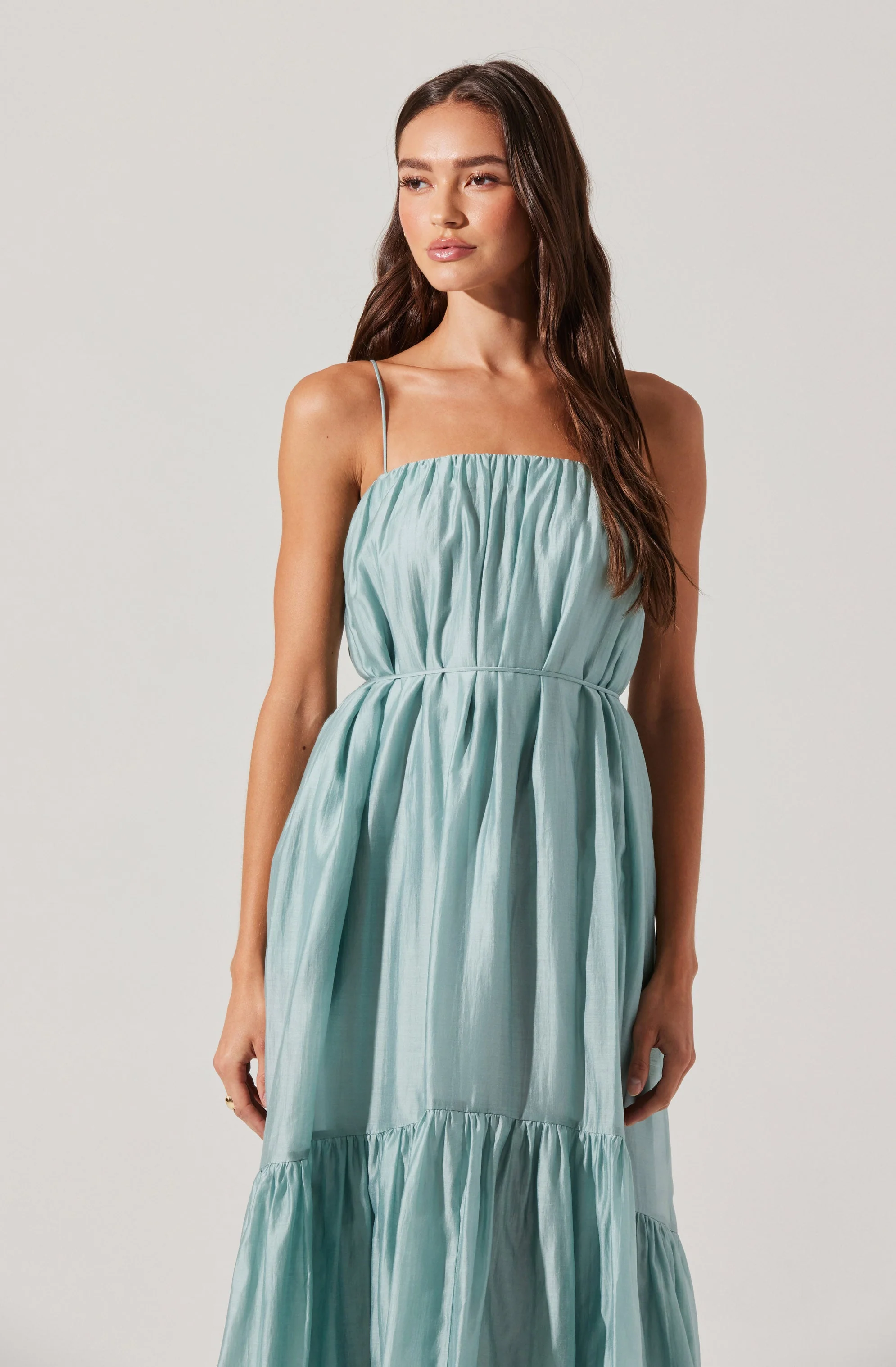 Elisha Tiered High-Low Maxi Dress