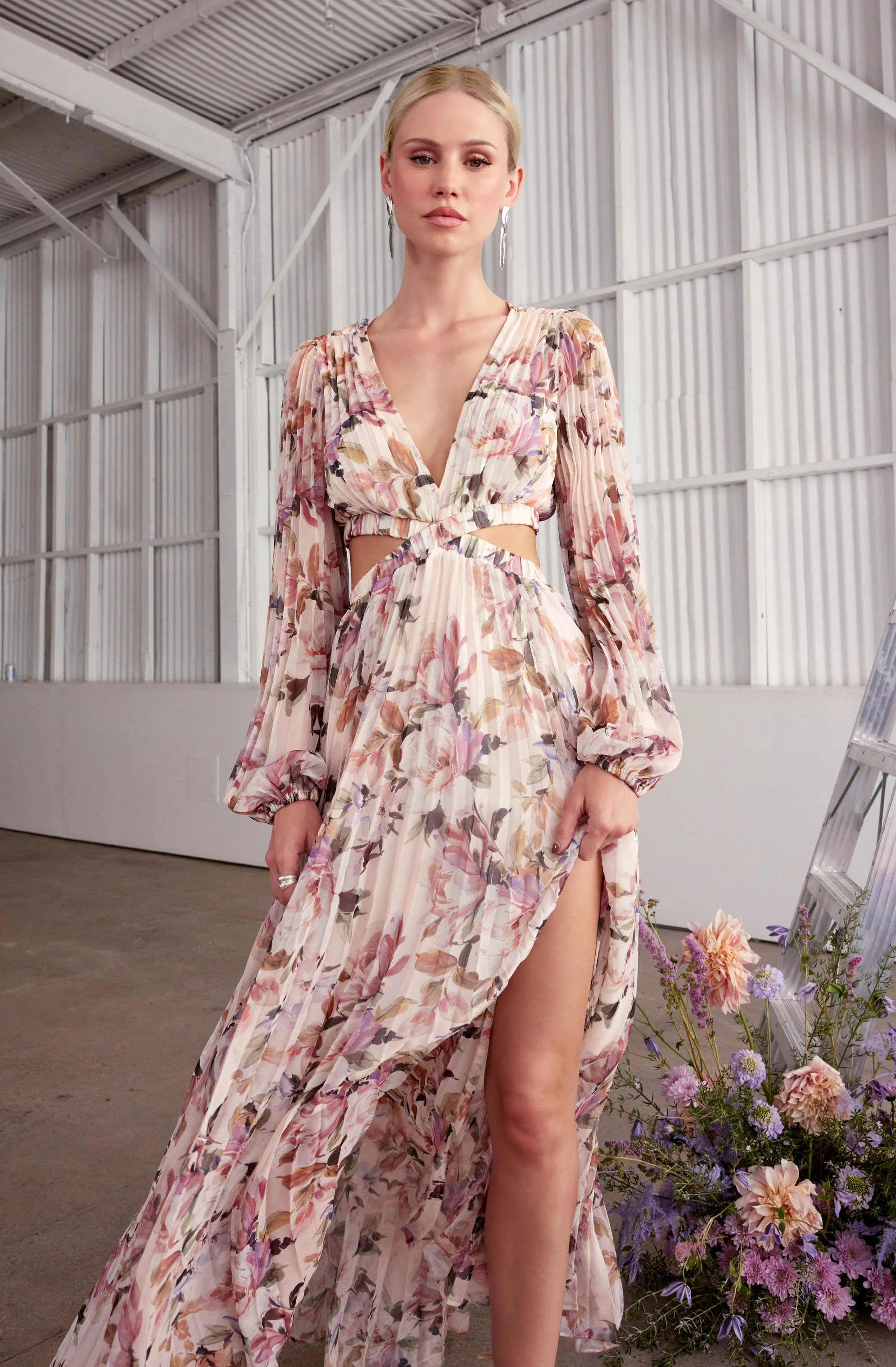 Revery Floral Long Sleeve Maxi Dress
