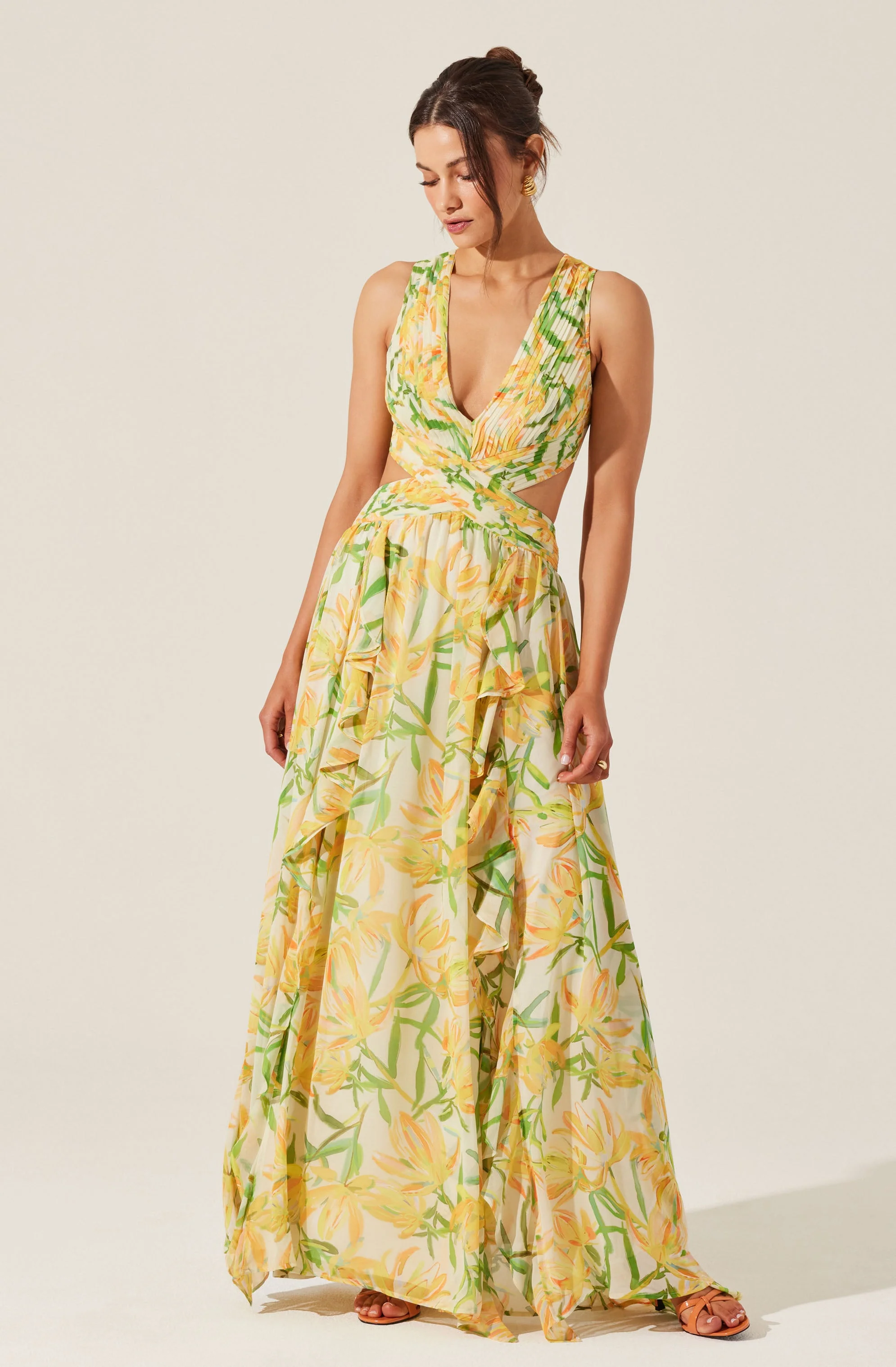 Noya Floral Cutout Maxi Dress
