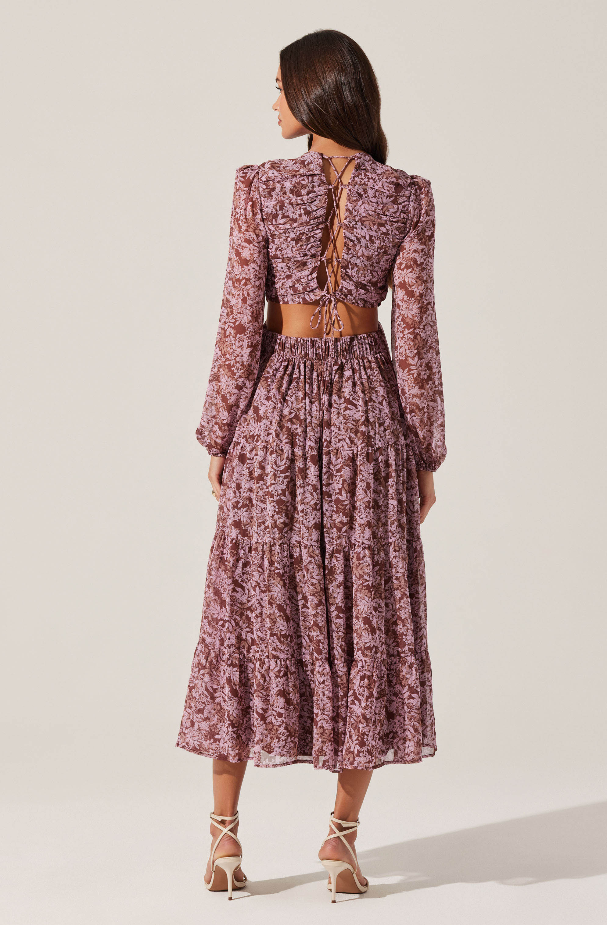 V-Neck Cutout Midi Dress