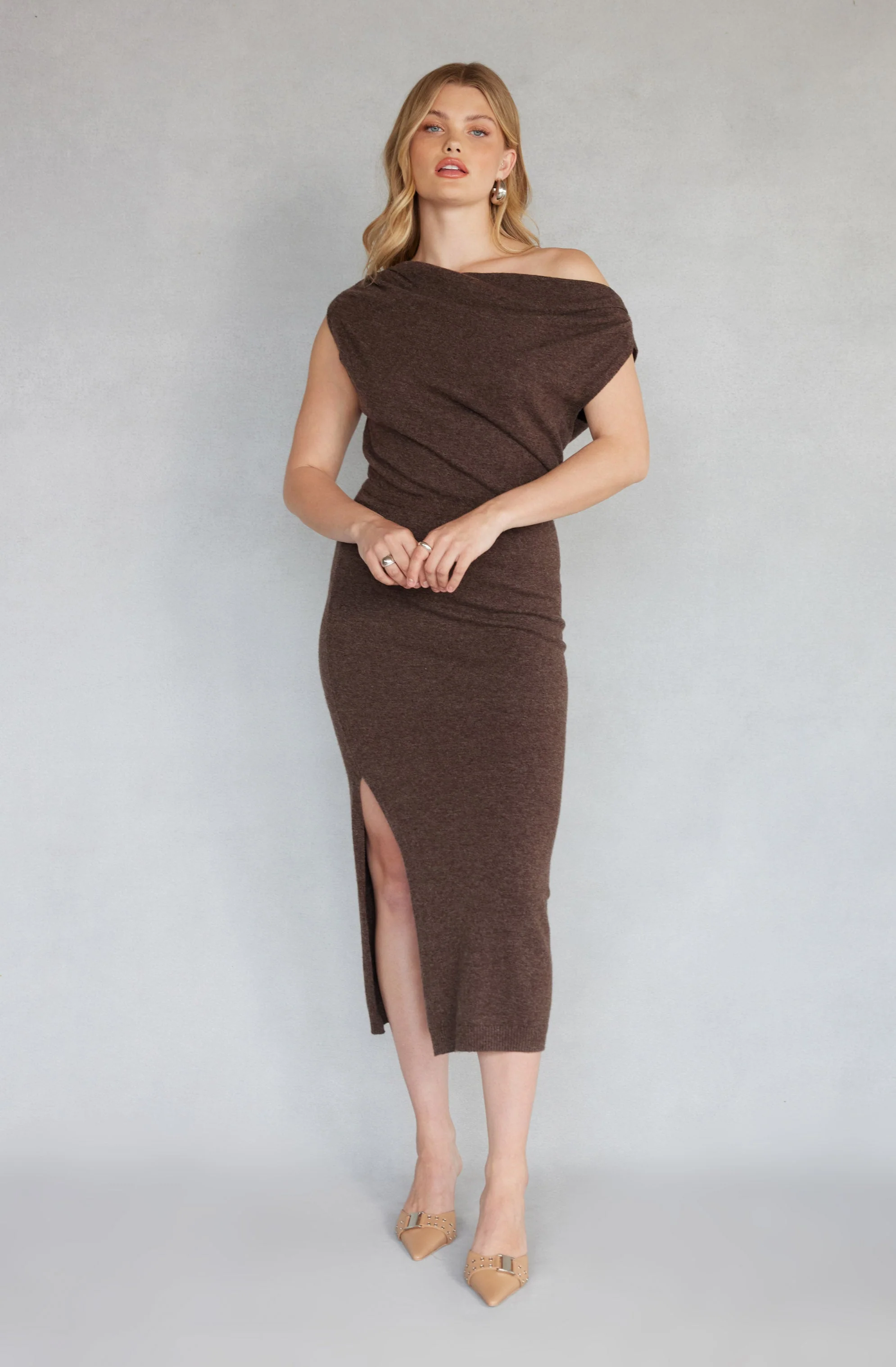Val One Shoulder Sweater Dress