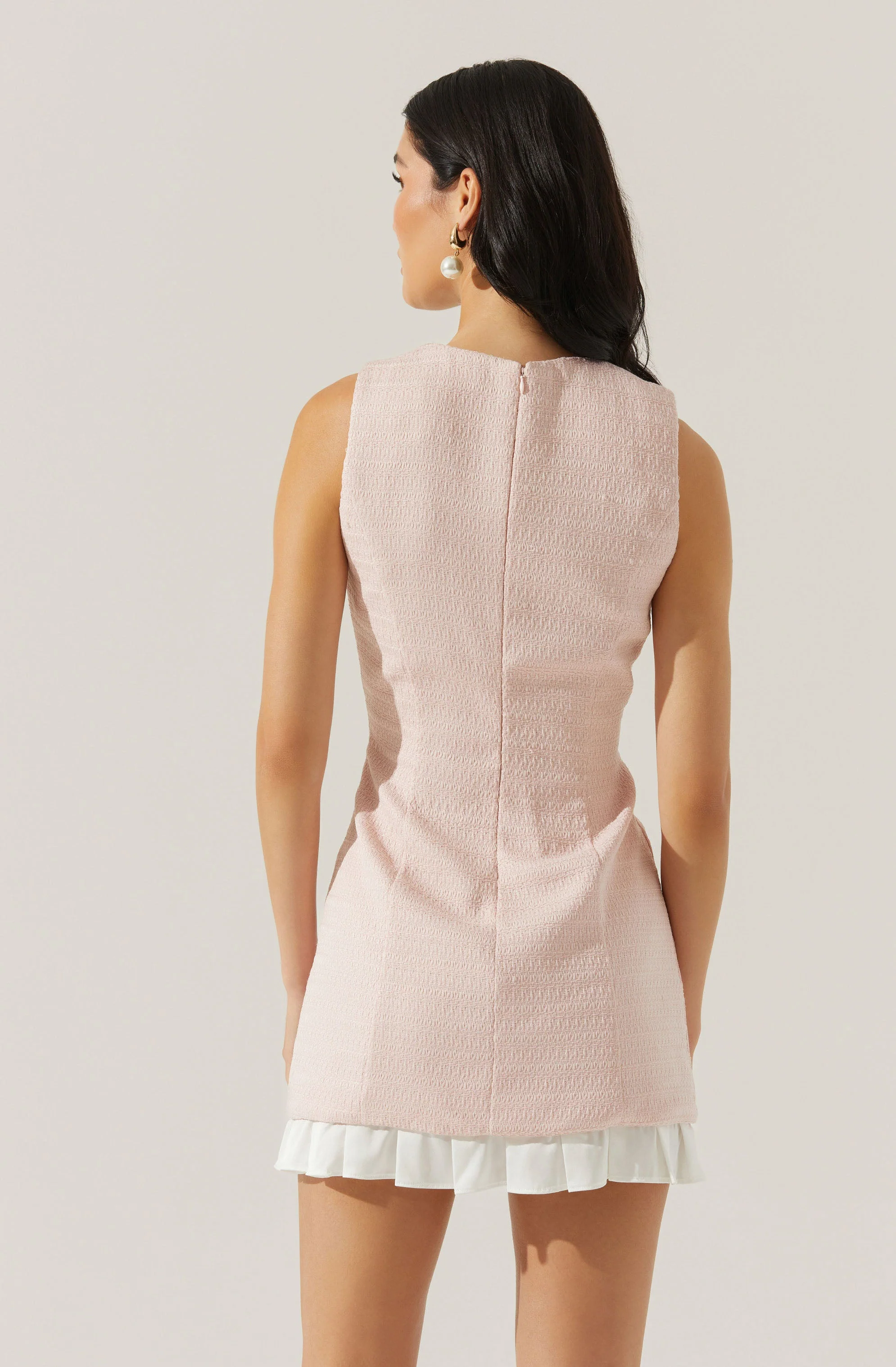 Sebrina Tweed Pleated Dress