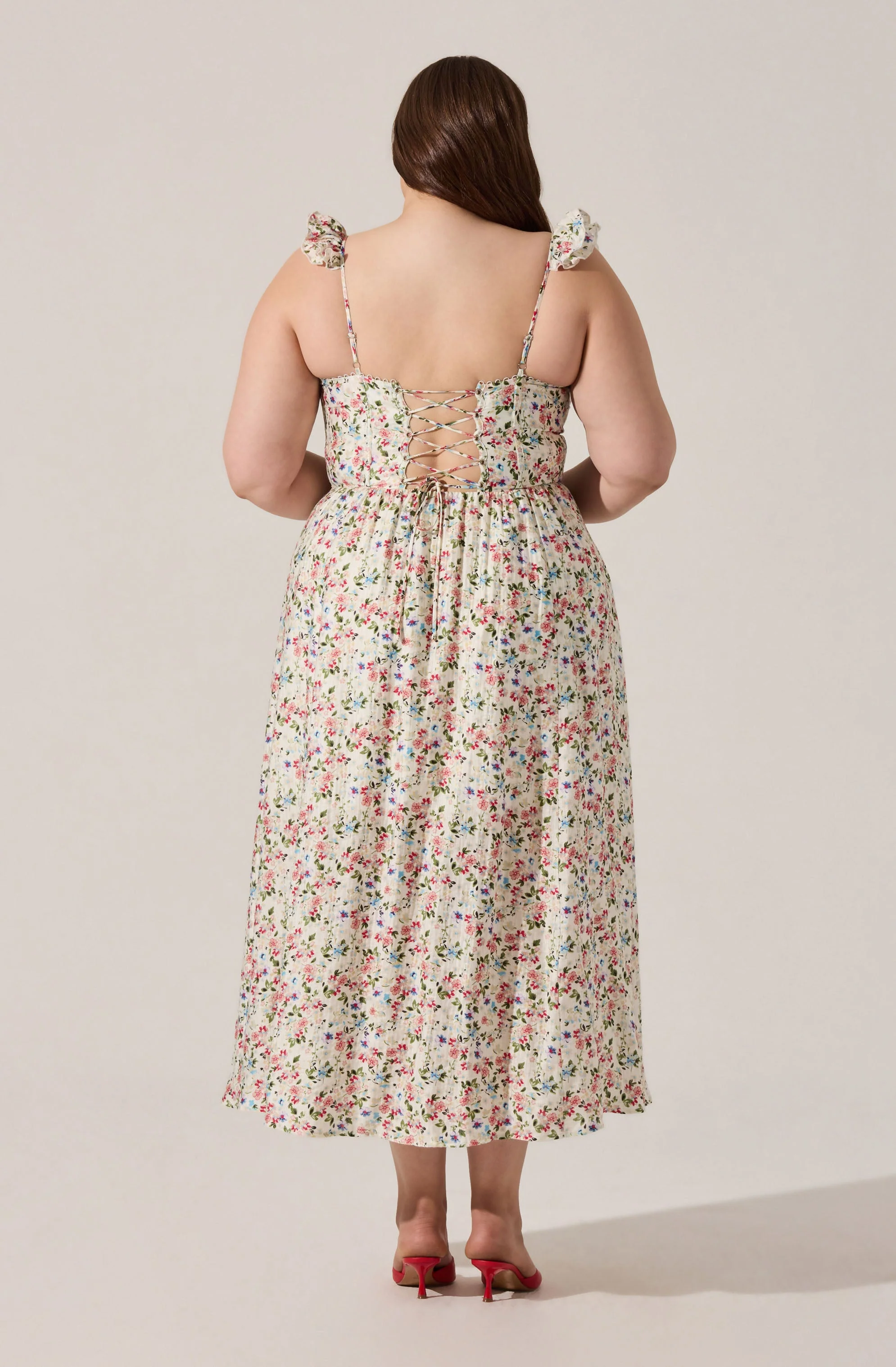 Wedelia Floral Bustier Midi Dress