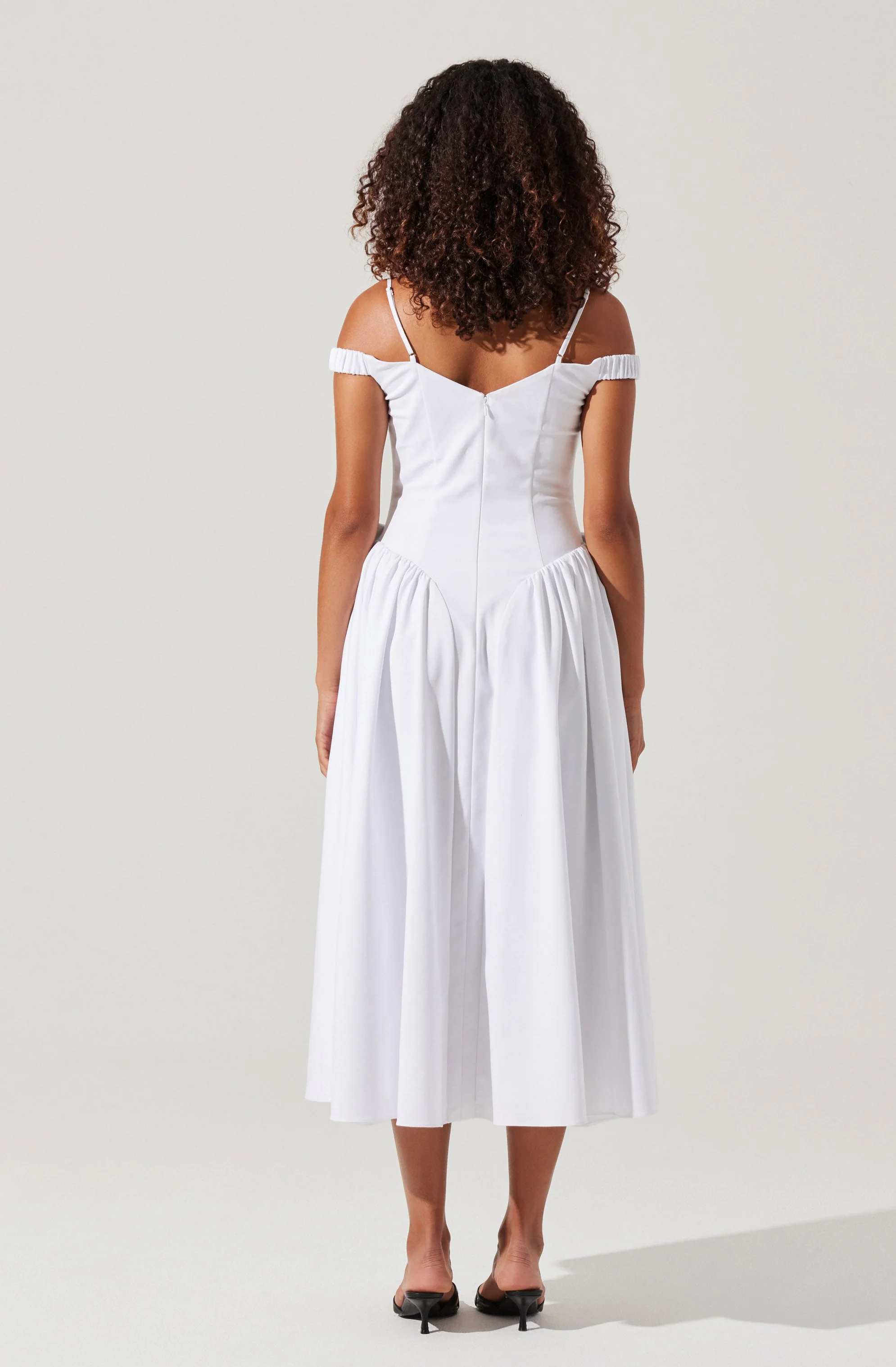 Elvinia Off Shoulder Midi Dress