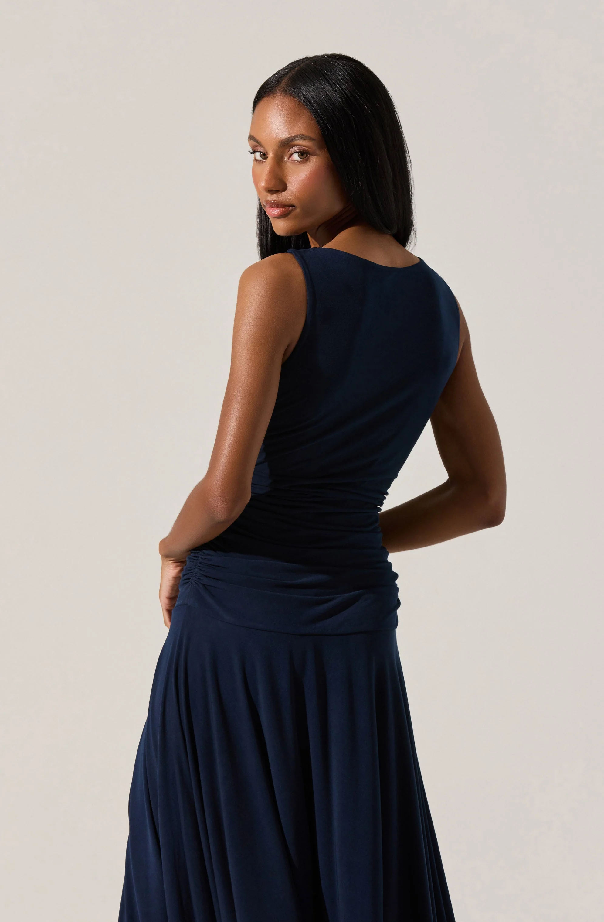 Melisandre High Neck Midi Dress