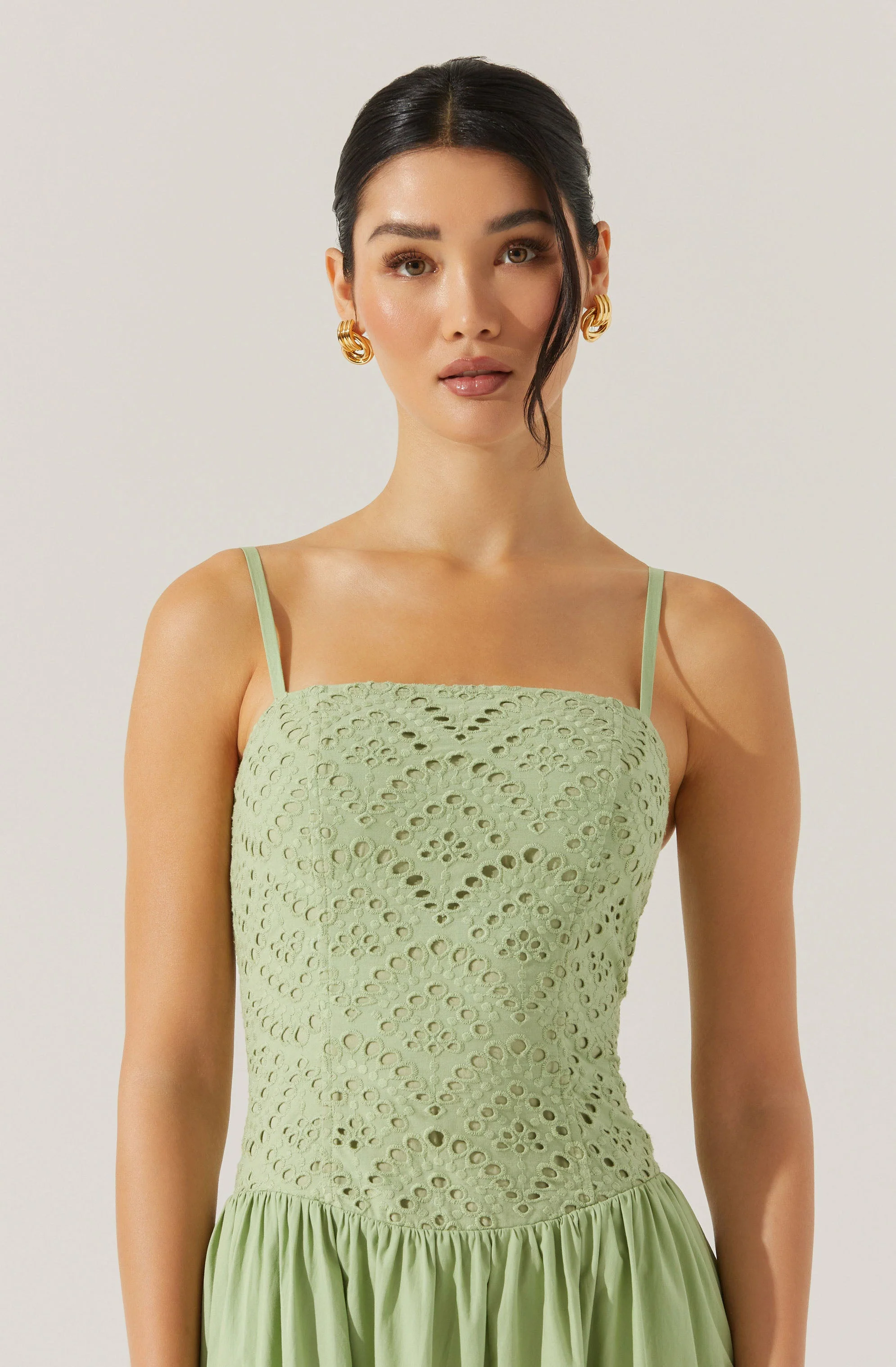 Nathalia Eyelet Midi Dress