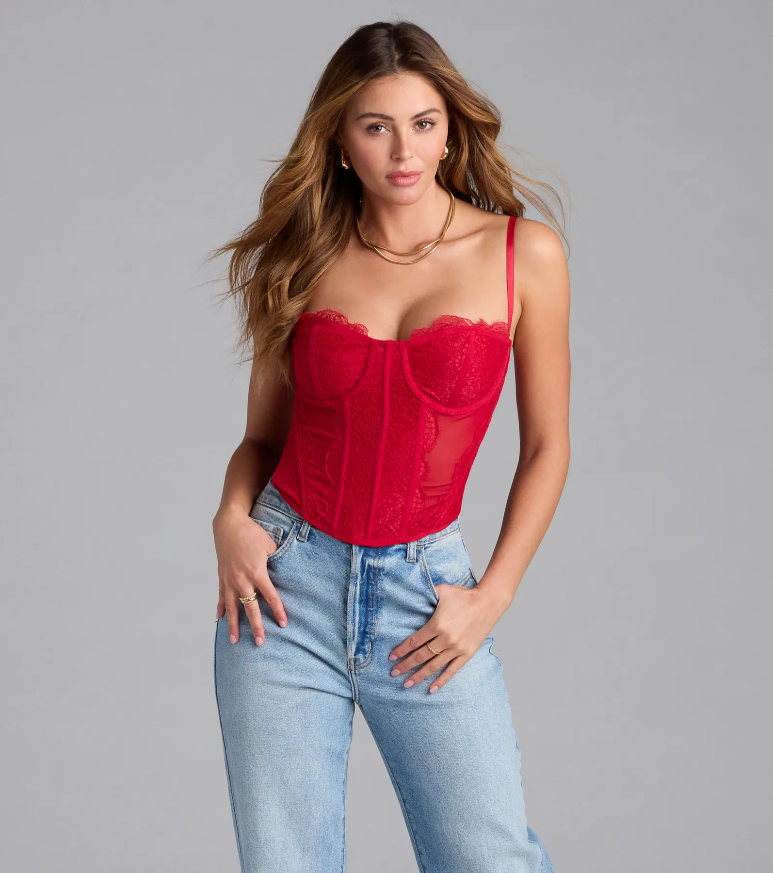 Total Bombshell Lace Corset Top