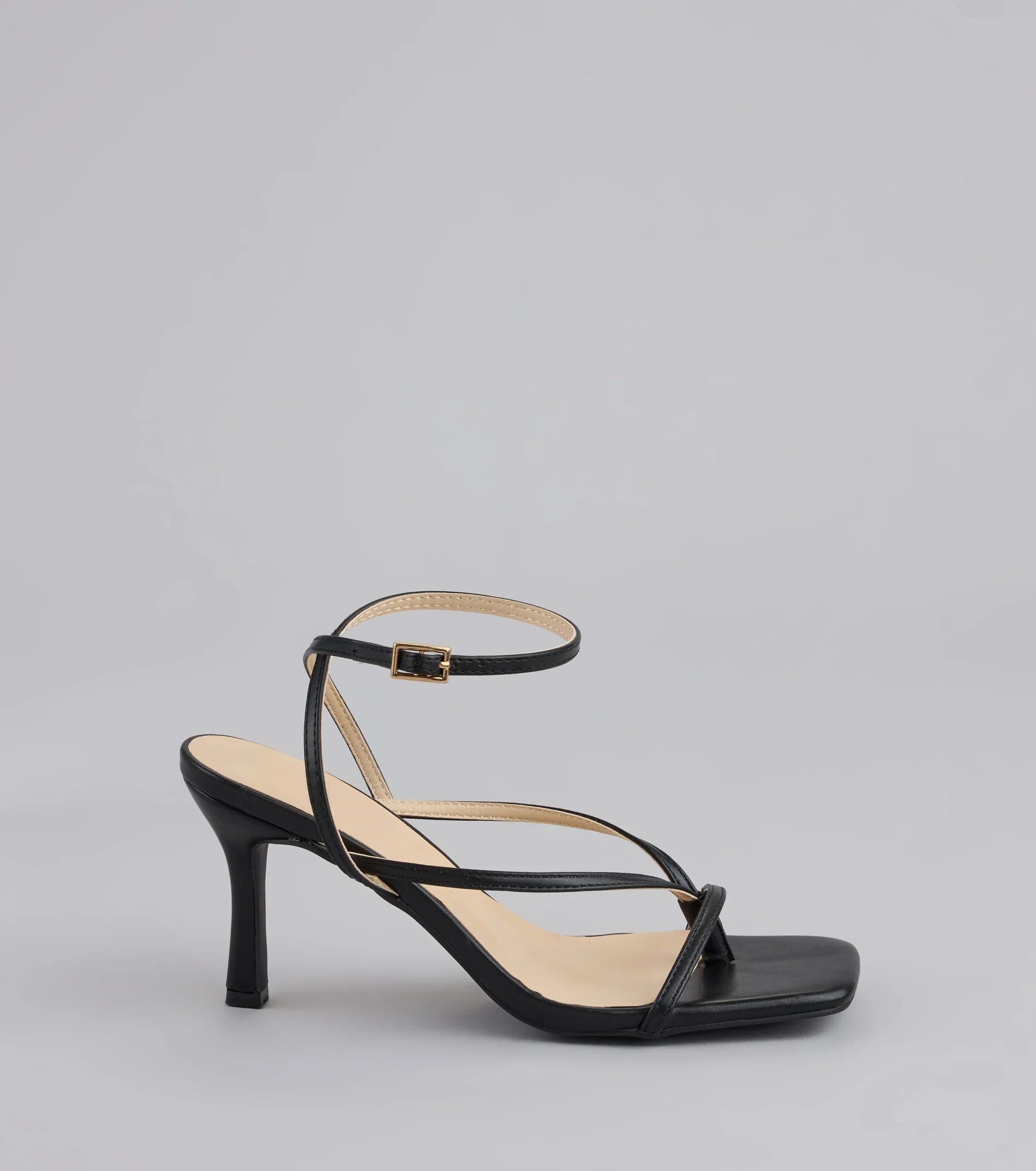 Strut Factor Thong Strappy Stiletto Heels