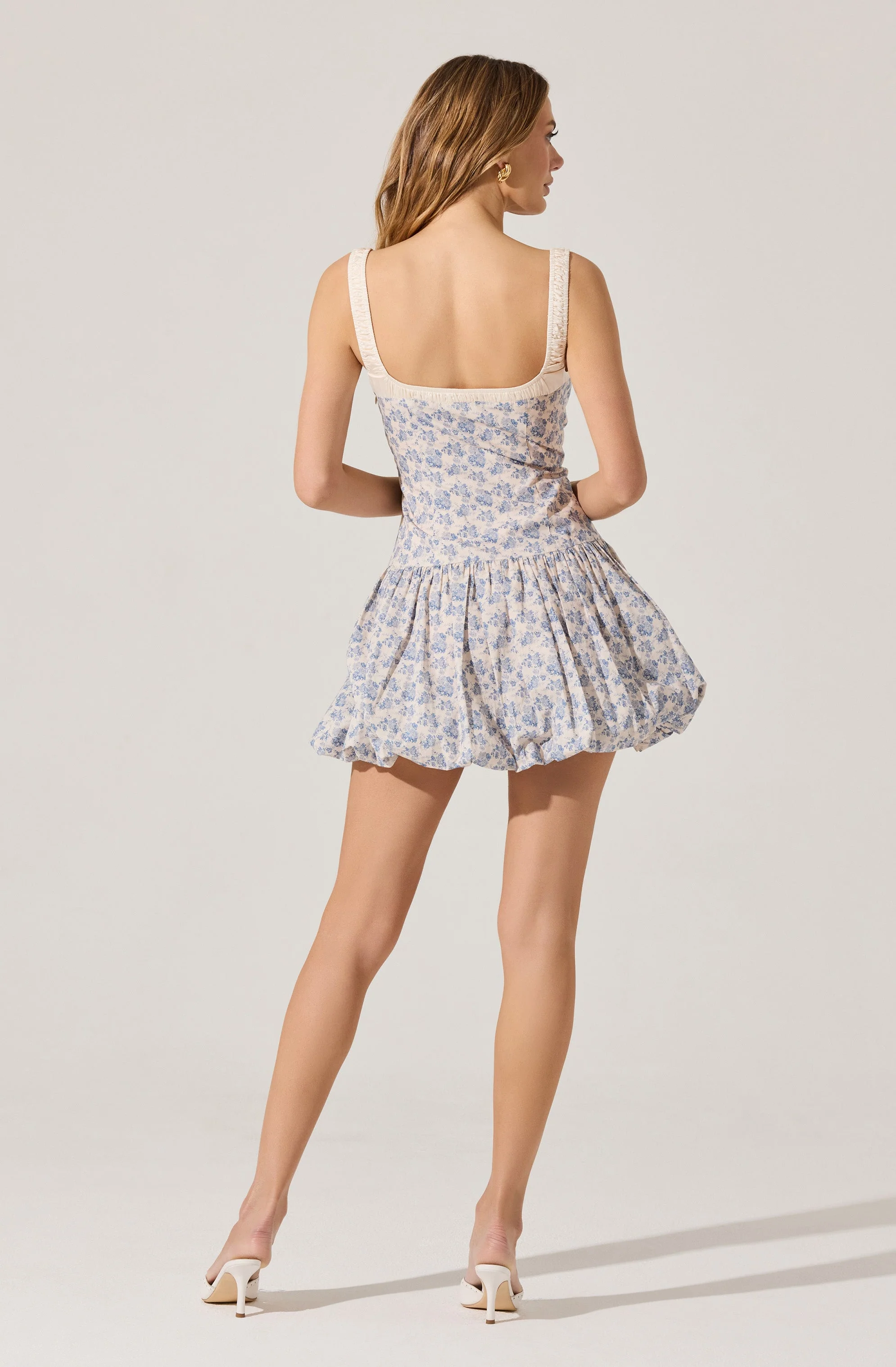 Floral Milkmaid Bubble Hem Dress
