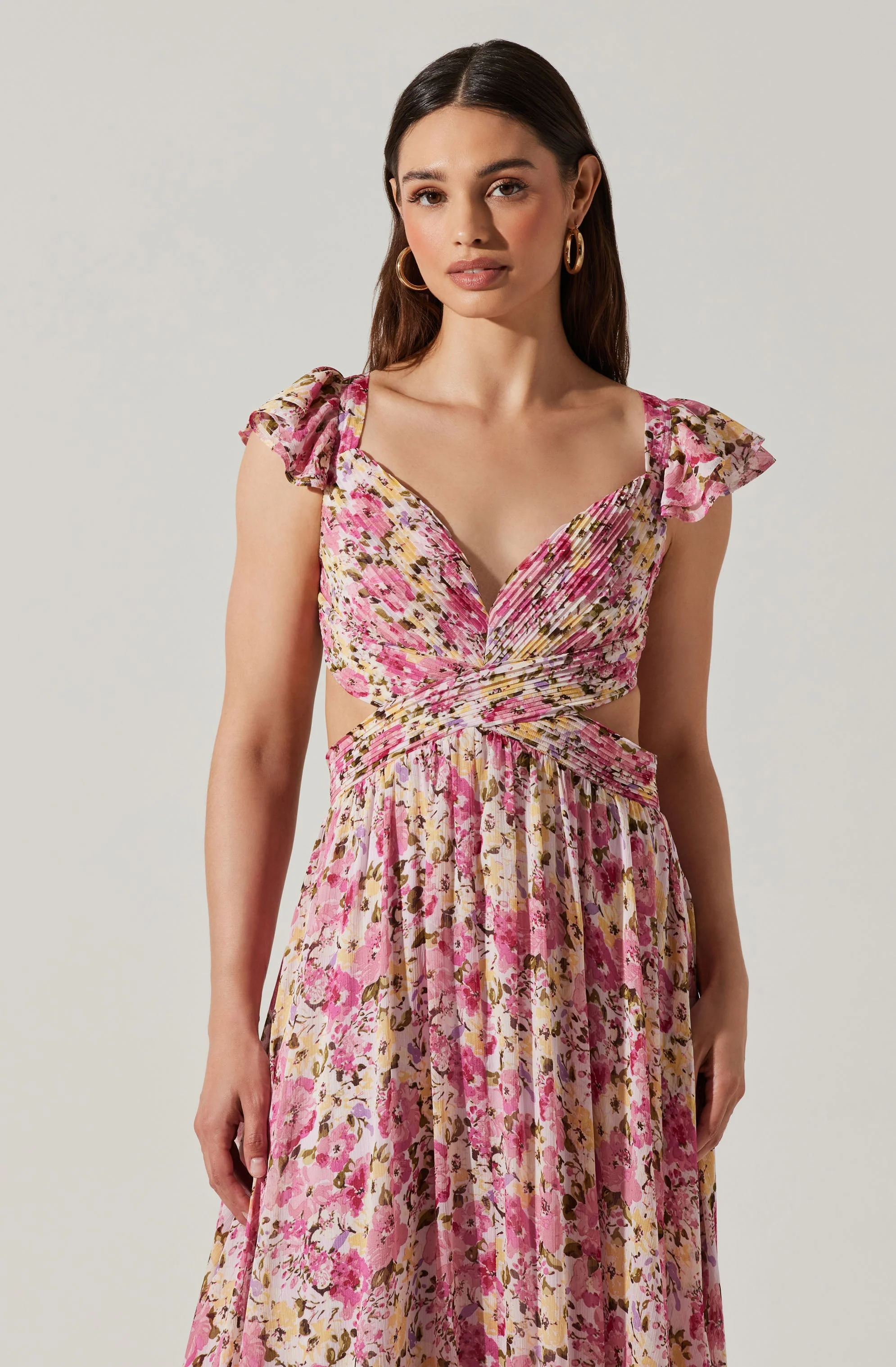 Primrose Floral Strappy Back Maxi Dress