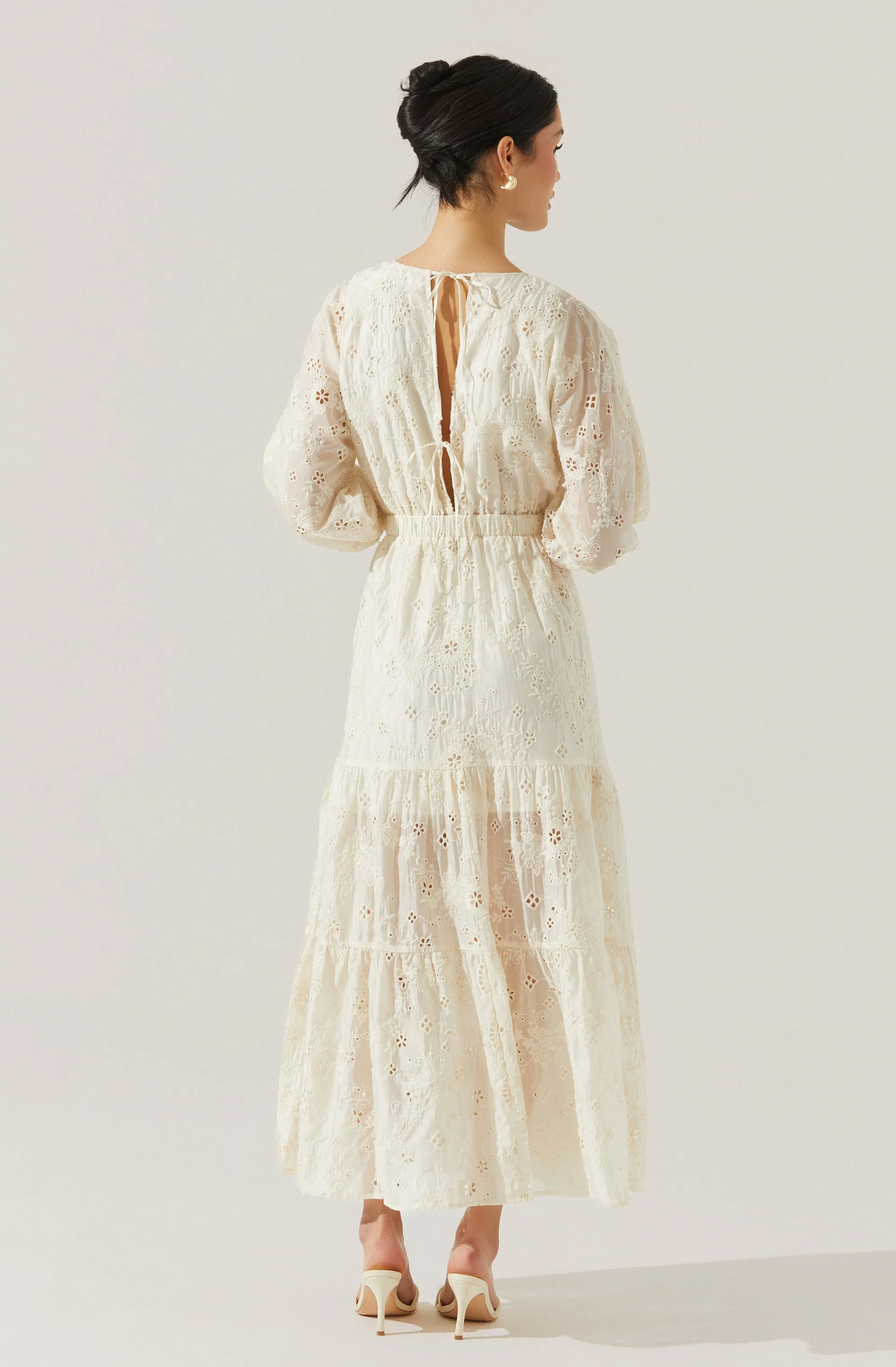 Jesalyn Floral Eyelet Maxi Dress