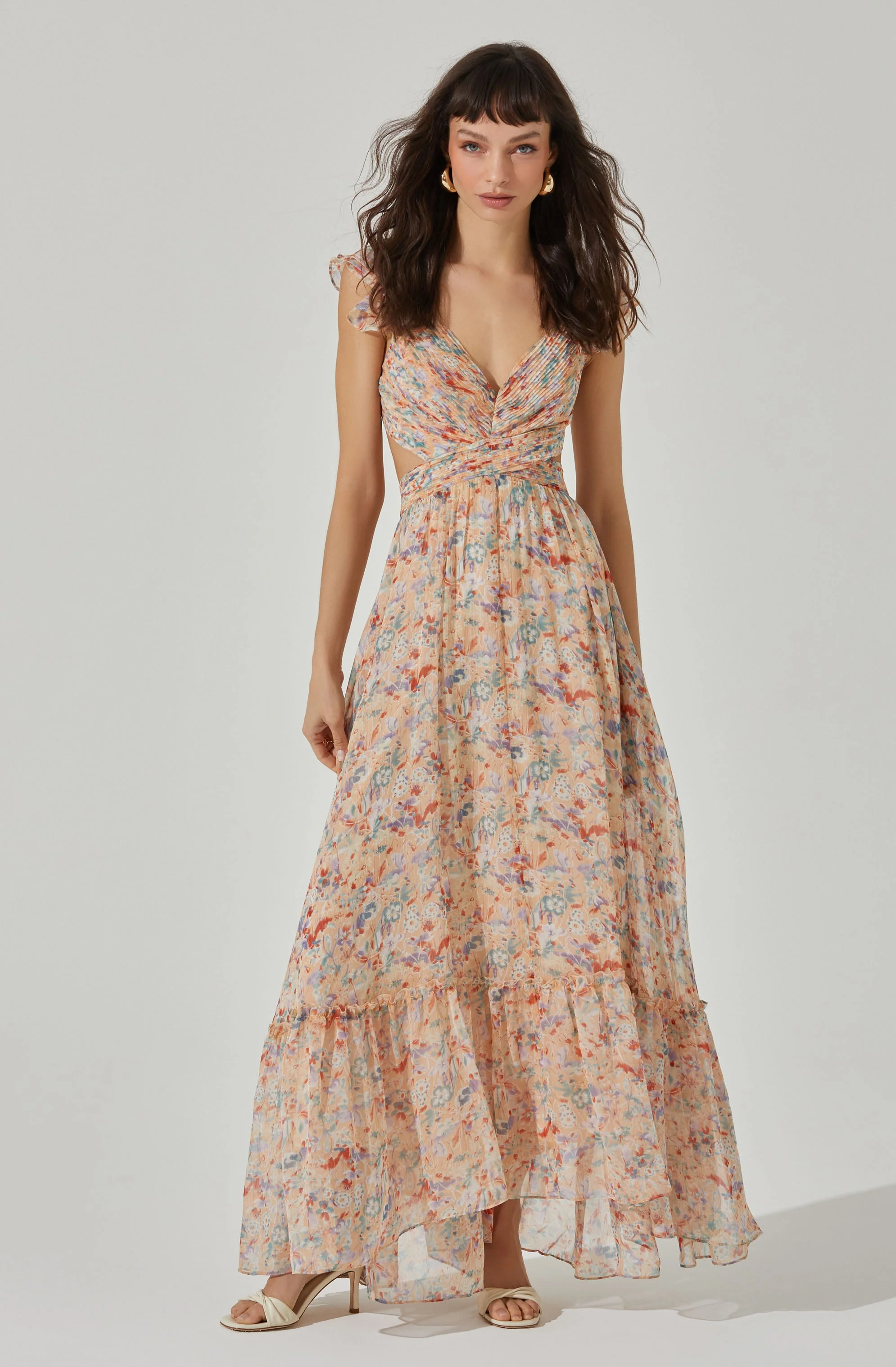 Primrose Floral Strappy Back Maxi Dress