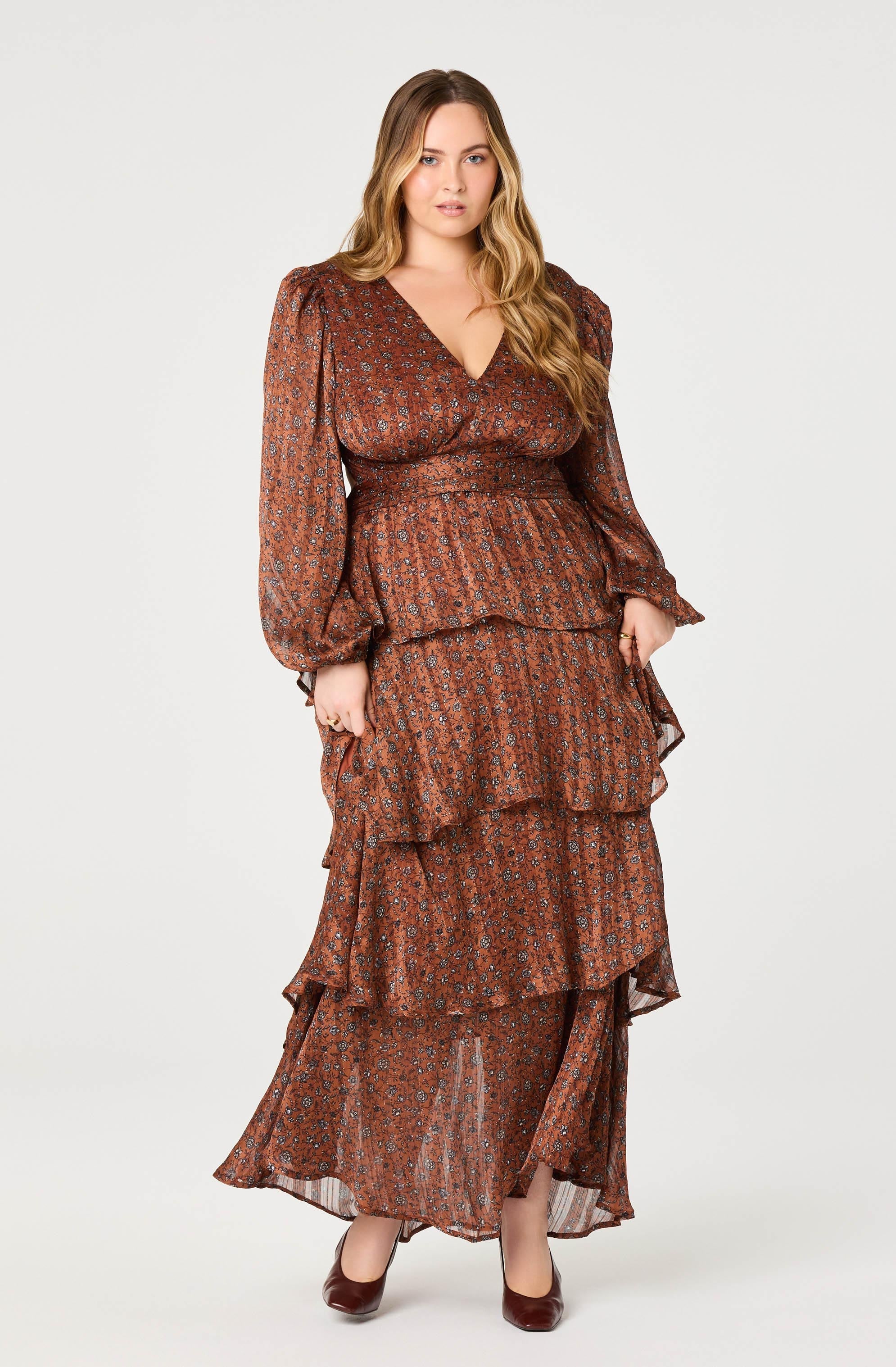 Anora Floral Tiered Maxi Dress